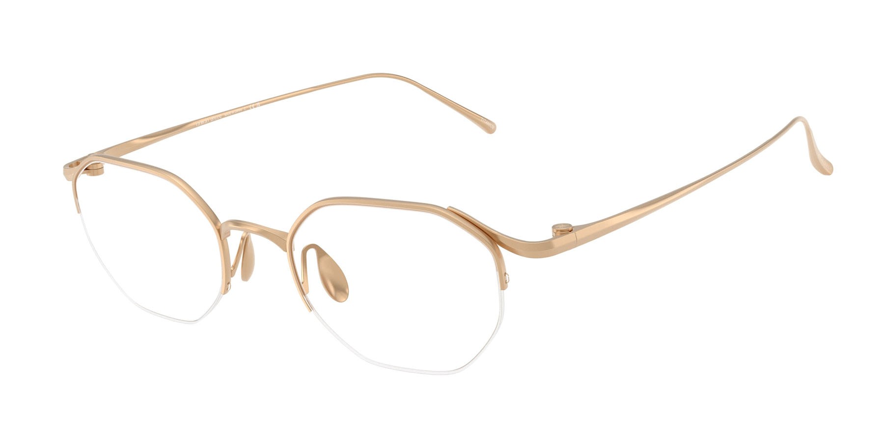 Eyeglasses Giorgio Armani AR 5157T (3411) color oro opaco shape square lenses lente demo