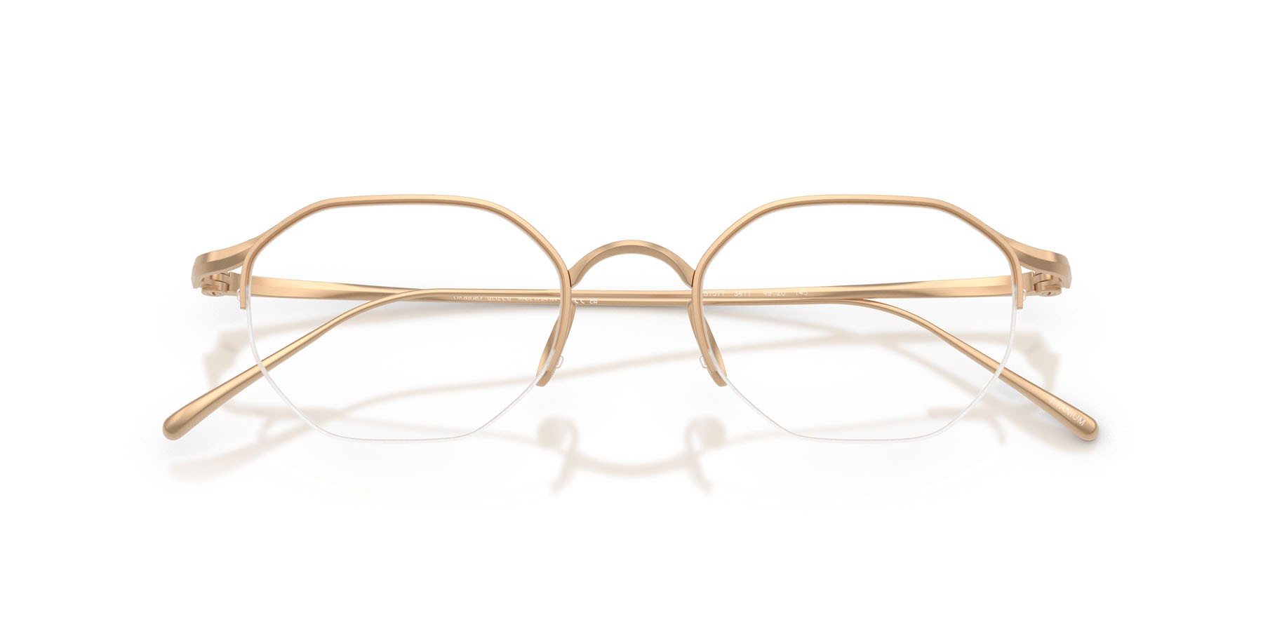 Eyeglasses Giorgio Armani AR 5157T (3411) color oro opaco shape square lenses lente demo