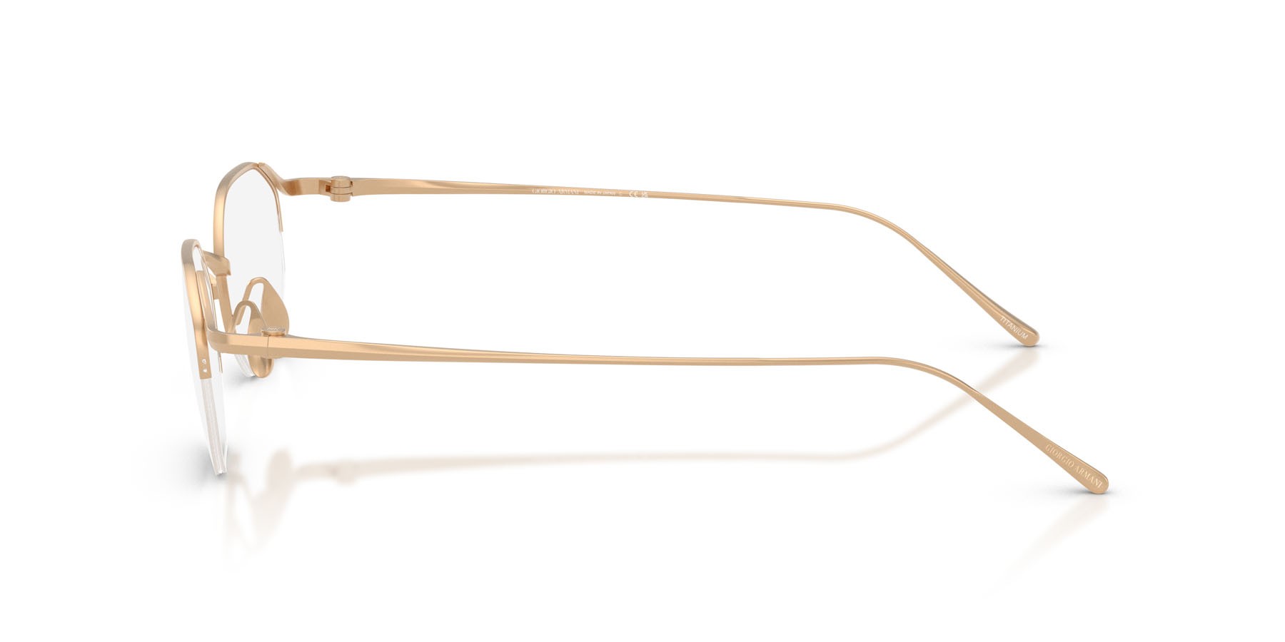 Eyeglasses Giorgio Armani AR 5157T (3411) color oro opaco shape square lenses lente demo
