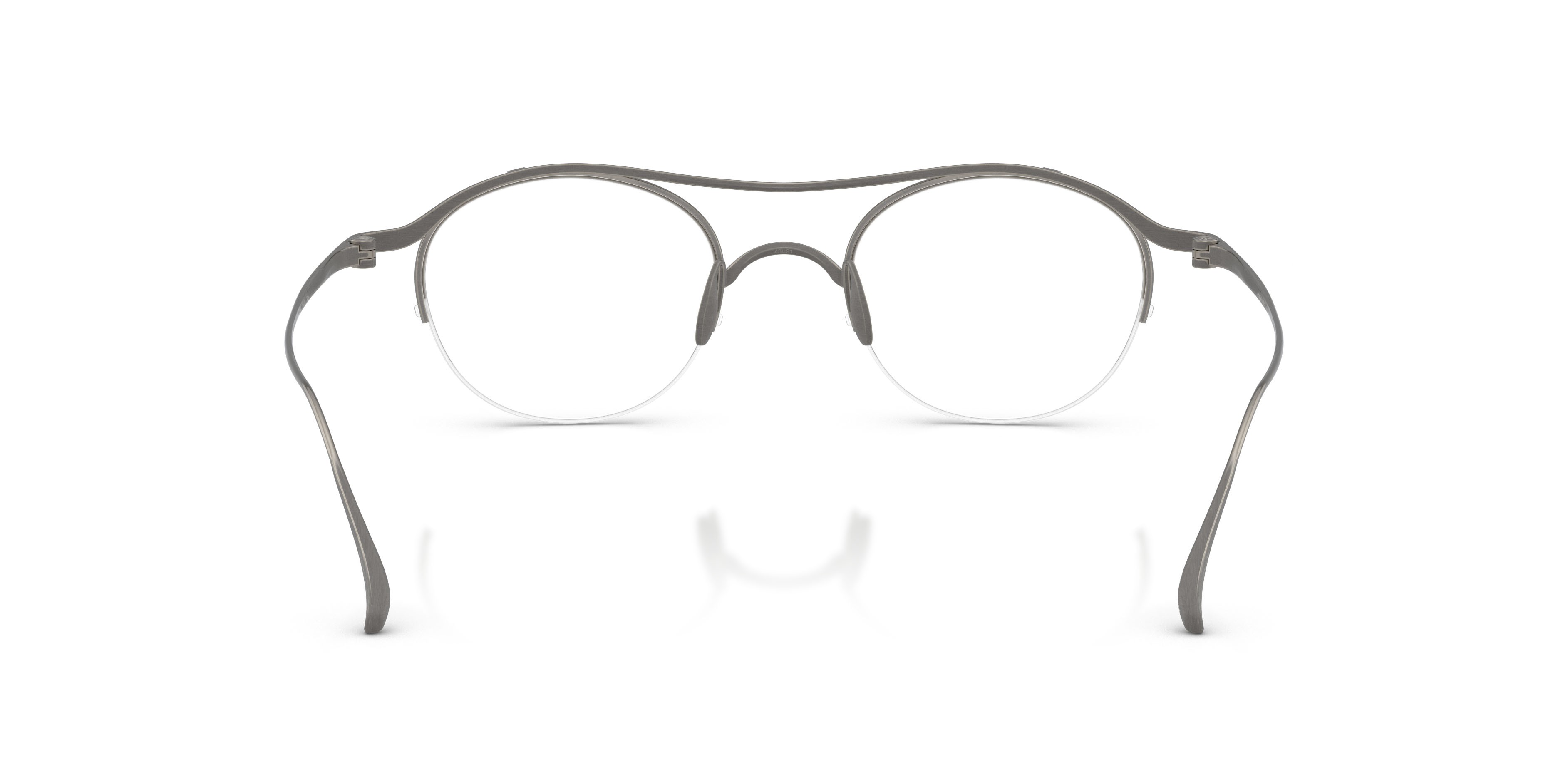 Occhiali da vista Giorgio Armani AR 5158T (3356) colore gunmetal opaco forma ovale lenti lente demo