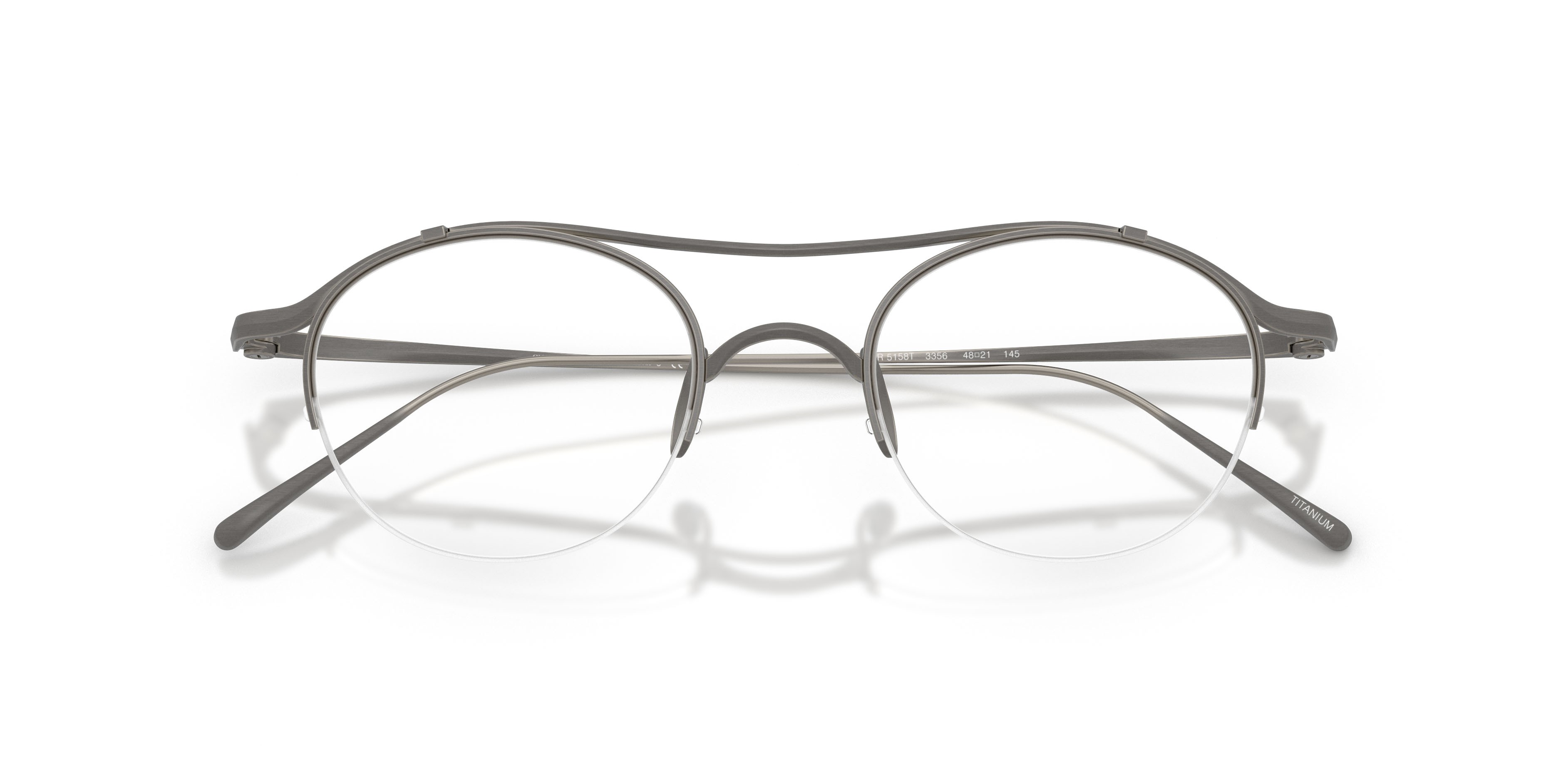 Occhiali da vista Giorgio Armani AR 5158T (3356) colore gunmetal opaco forma ovale lenti lente demo