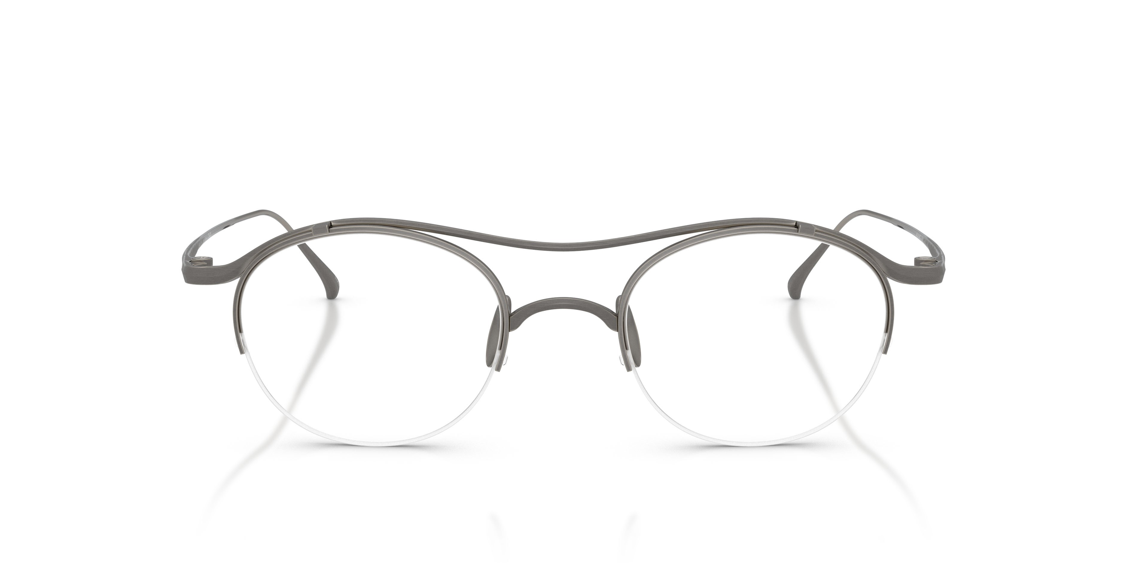 Occhiali da vista Giorgio Armani AR 5158T (3356) colore gunmetal opaco forma ovale lenti lente demo