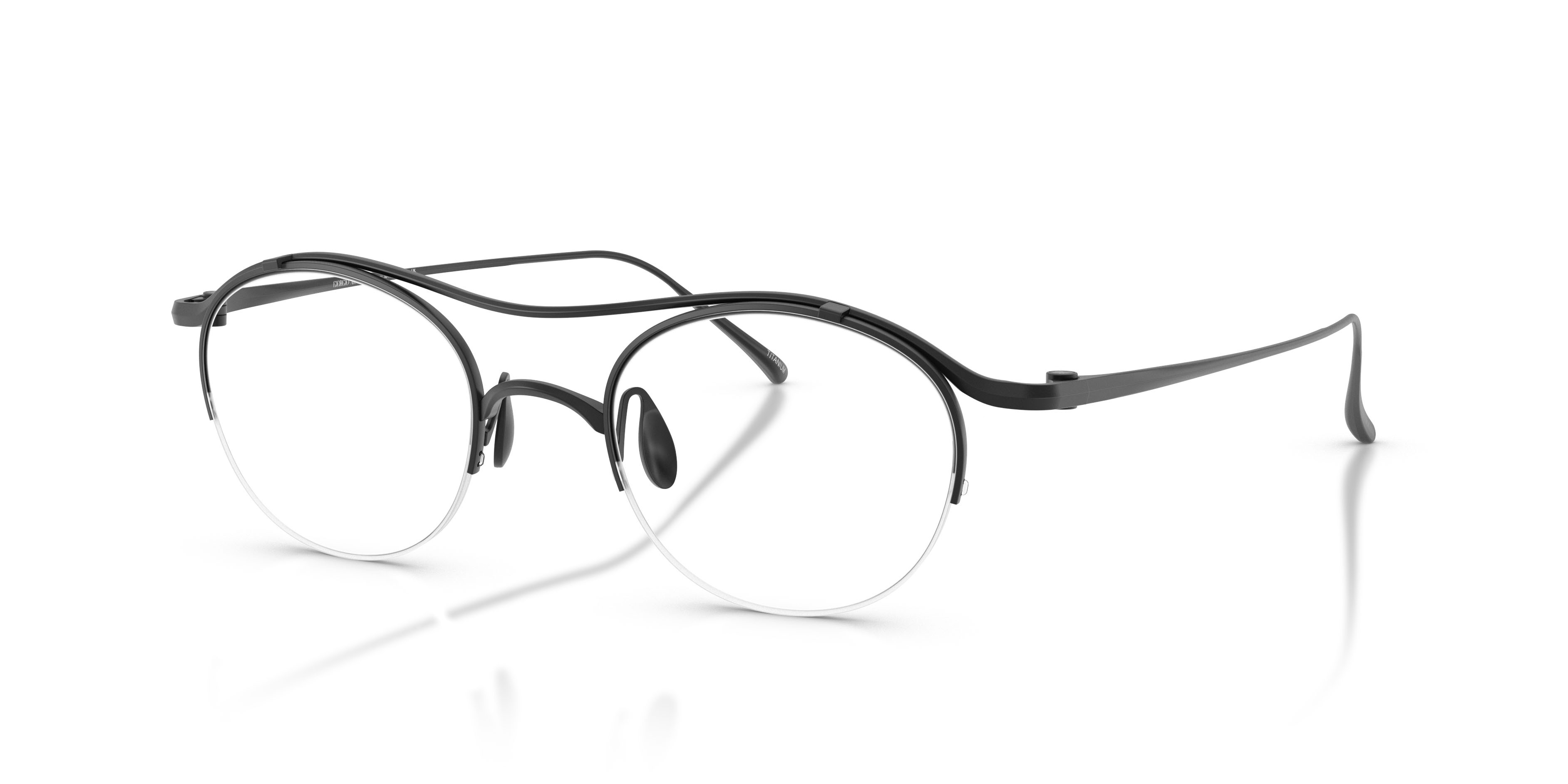 Eyeglasses Giorgio Armani AR 5158T (3404) color nero opaco shape oval lenses lente demo