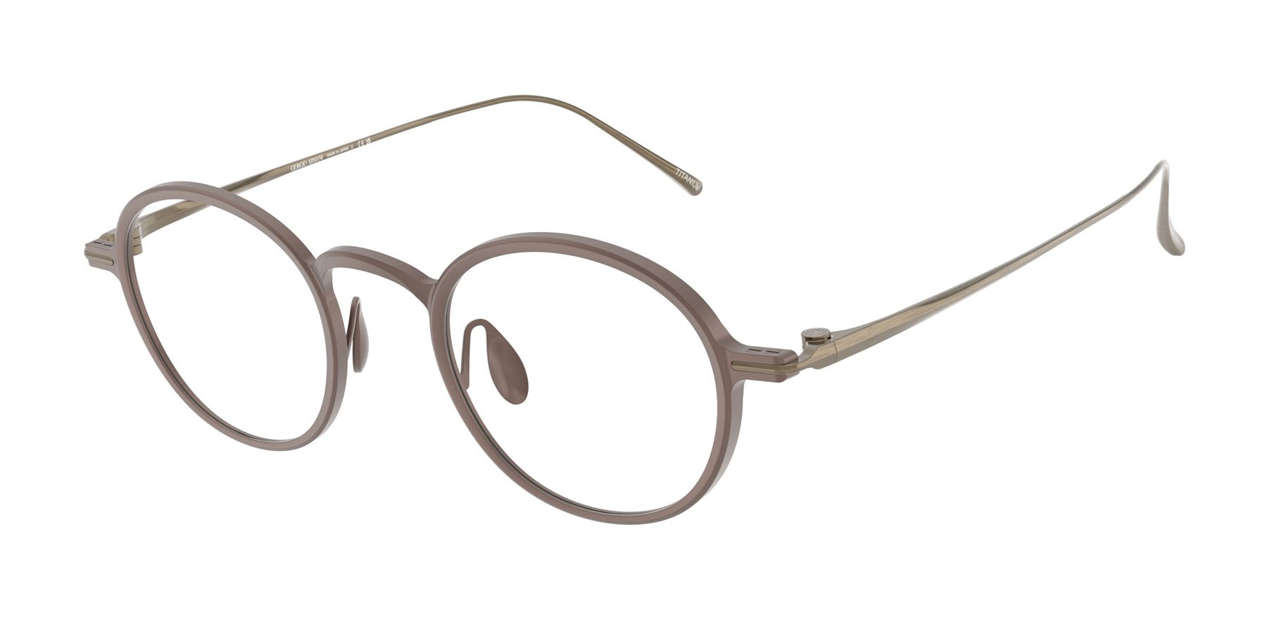 Eyeglasses Giorgio Armani AR 5159T (3407) color marrone opaco shape pantos lenses lente demo