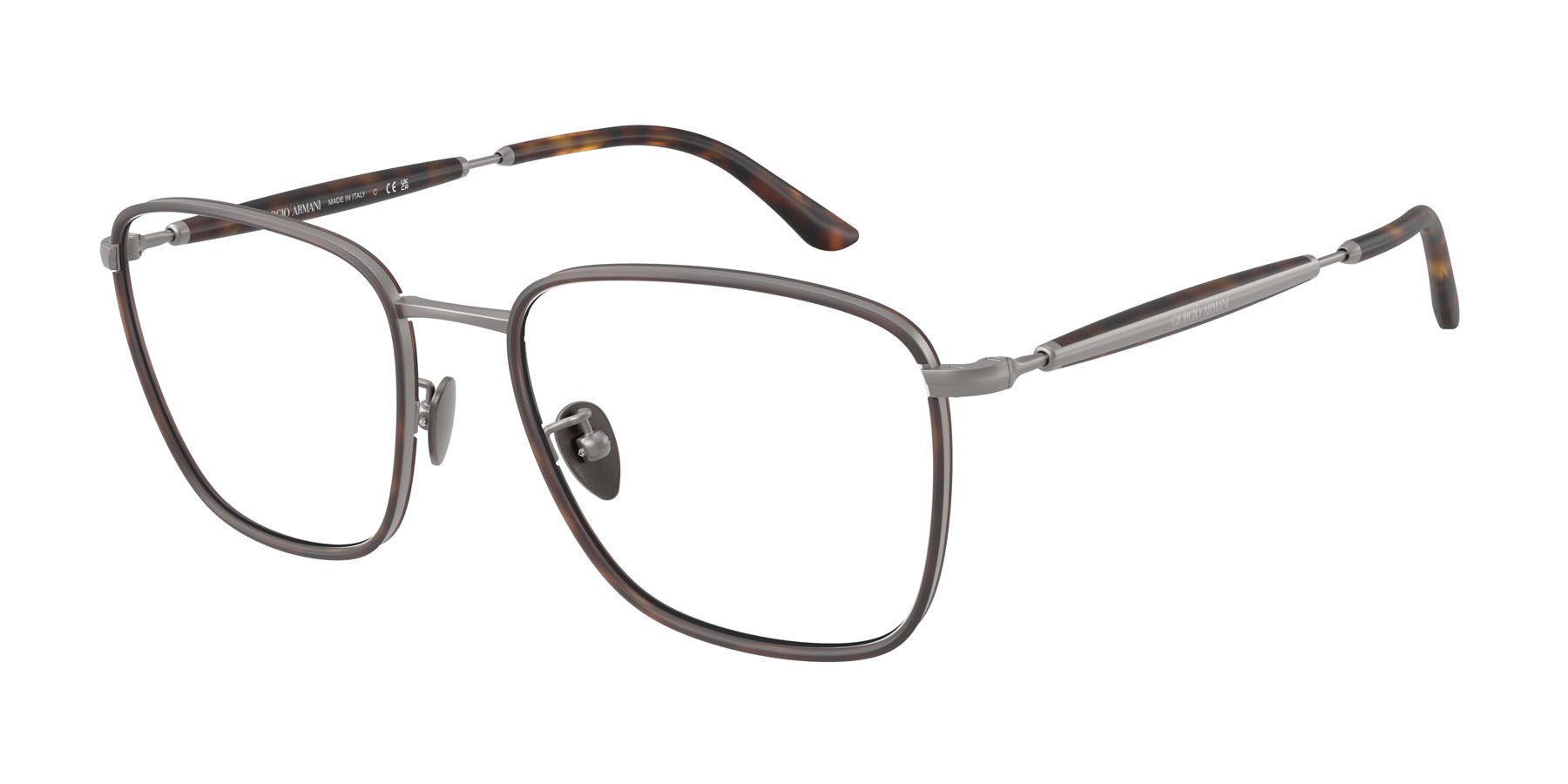 Occhiali da vista Giorgio Armani AR 5160J (3003) colore gunmetal opaco forma quadrato lenti lente demo
