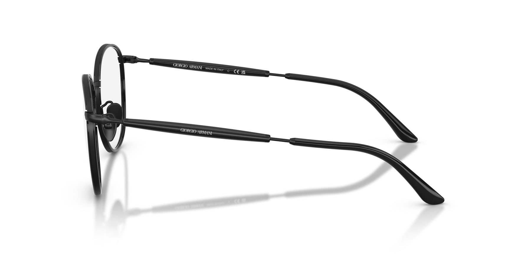 Occhiali da vista Giorgio Armani AR 5161J (3001) colore nero opaco forma pantos lenti lente demo