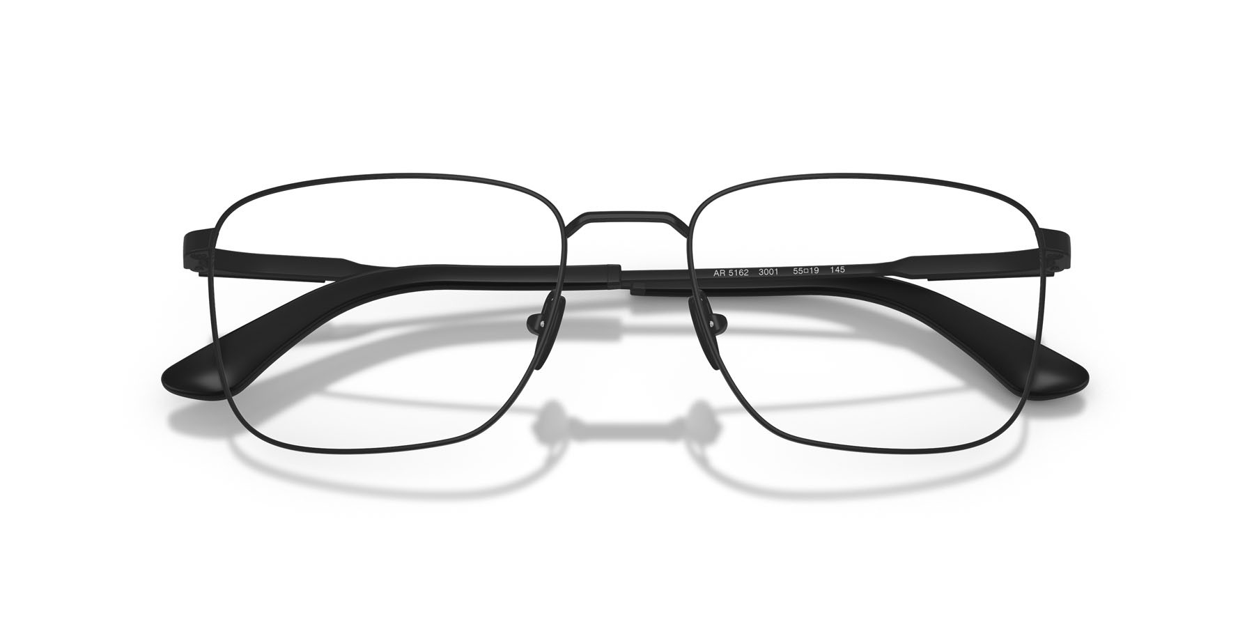 Eyeglasses Giorgio Armani AR 5162 (3001) color nero opaco shape rectangle lenses lente demo