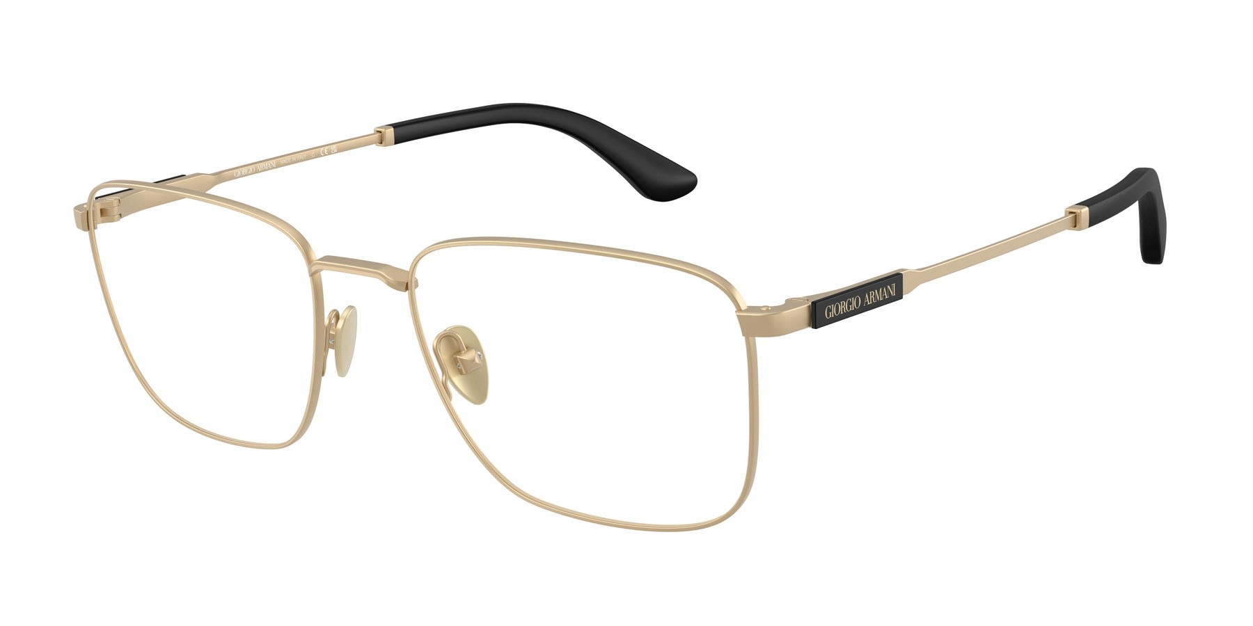 Eyeglasses Giorgio Armani AR 5162 (3002) color oro pallido opaco shape rectangle lenses lente demo