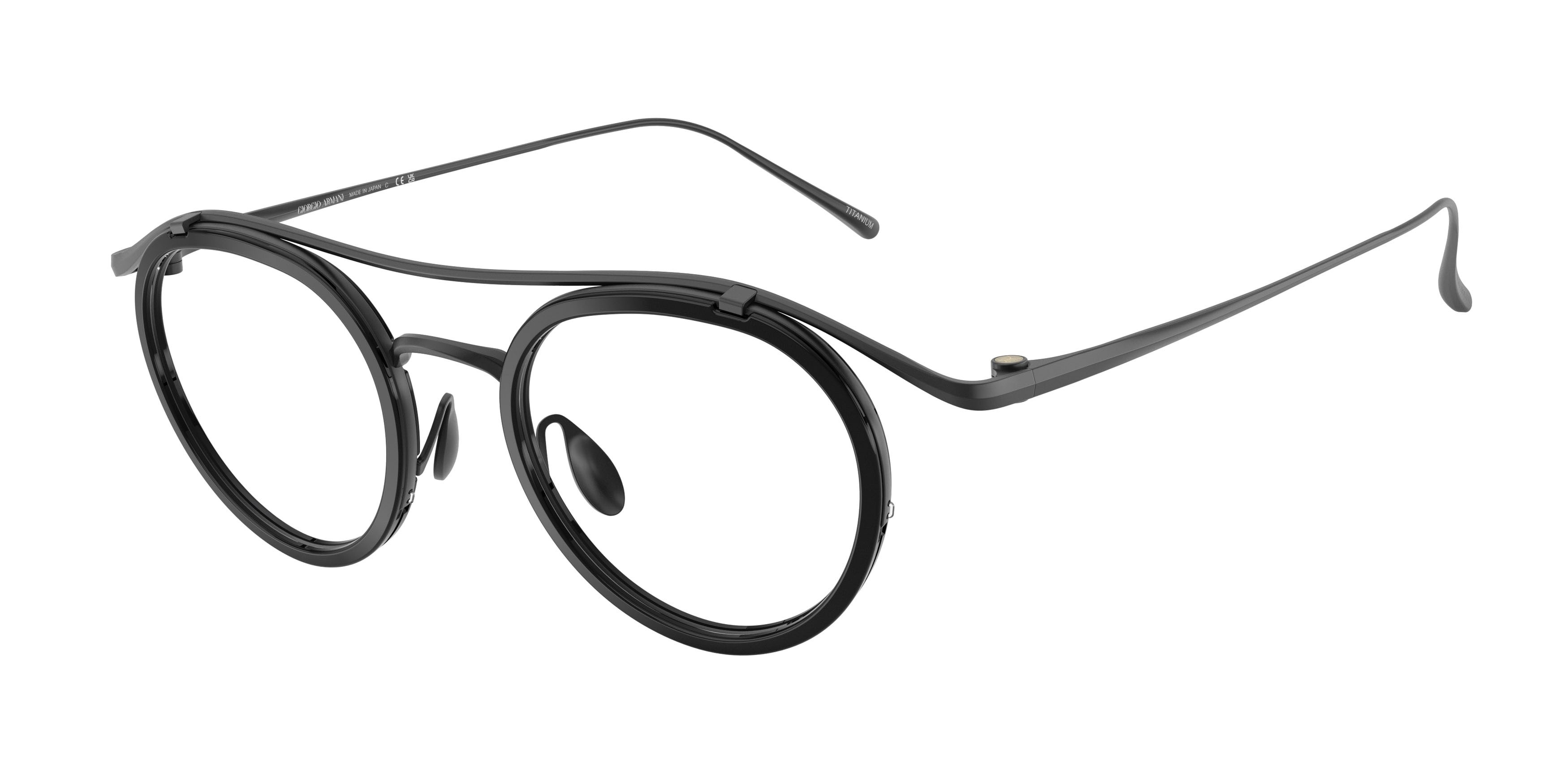 Eyeglasses Giorgio Armani AR 5166T (3404) color nero opaco shape pantos lenses lente demo