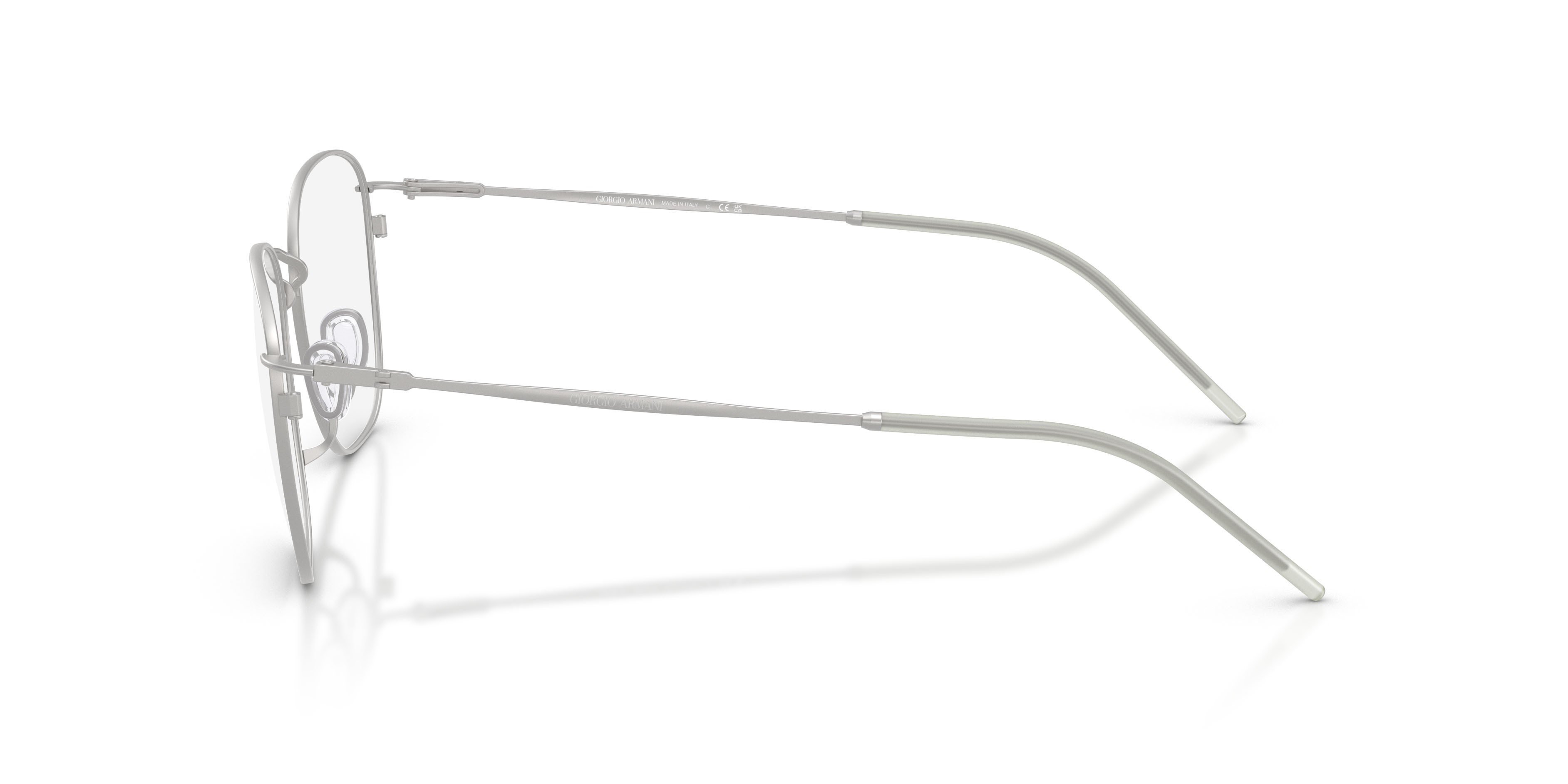 Eyeglasses Giorgio Armani AR 5168 (3045) color argento opaco shape square lenses lente demo
