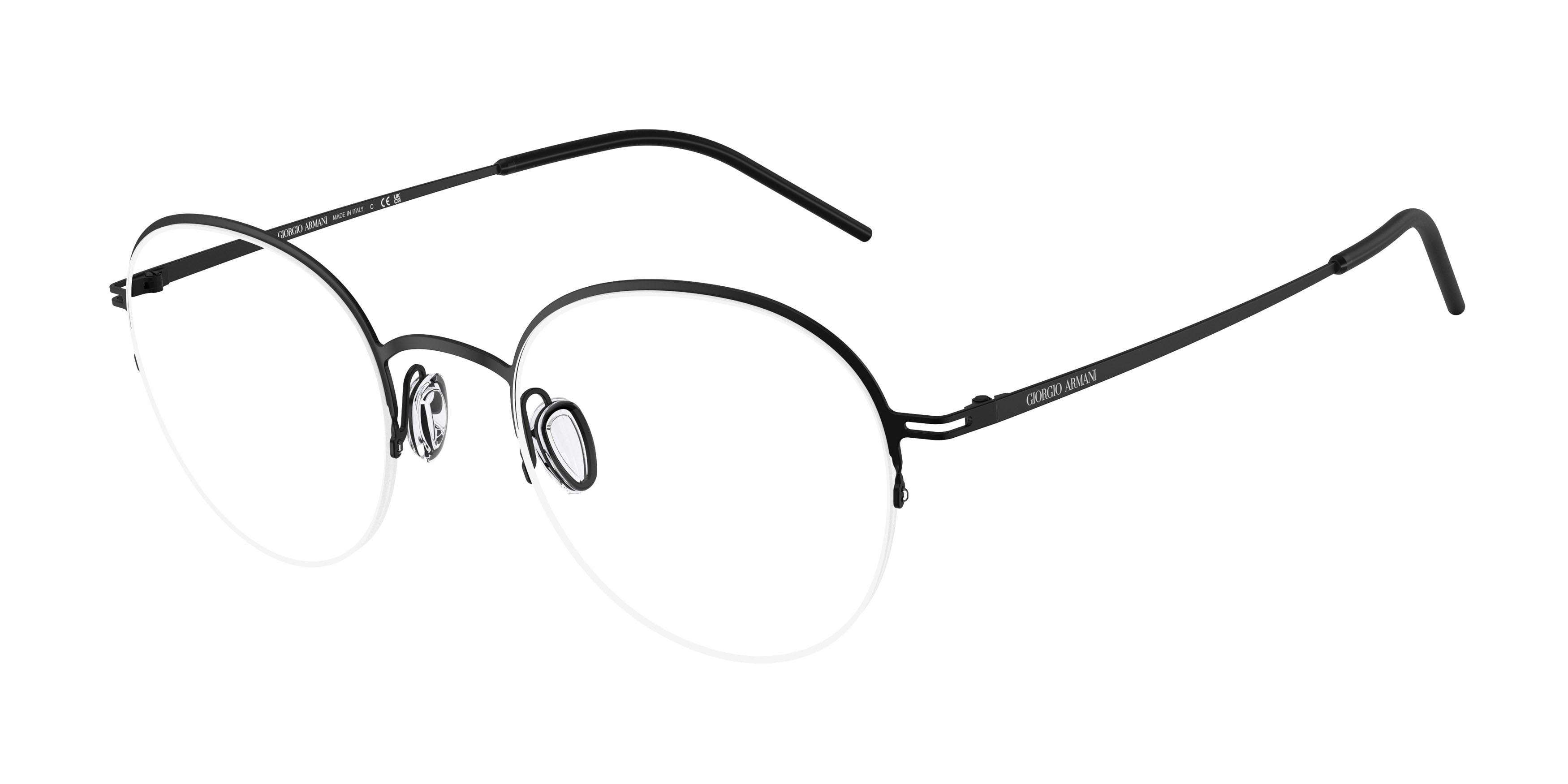 Eyeglasses Giorgio Armani AR 5169 (3001) color nero opaco shape pantos lenses lente demo