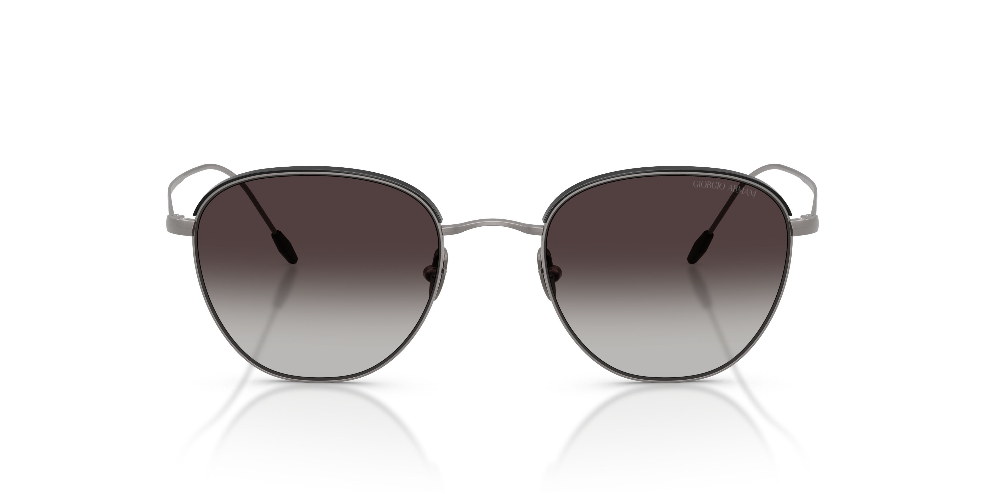 Sunglasses Giorgio Armani AR 6048 (34408G) color gunmetal opaco shape square lenses sfumato grigio
