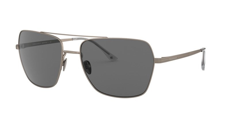 Sonnenbrillen Giorgio Armani AR 6105 (300387) farbe gunmetal opaco form rechteckig gläser grigio