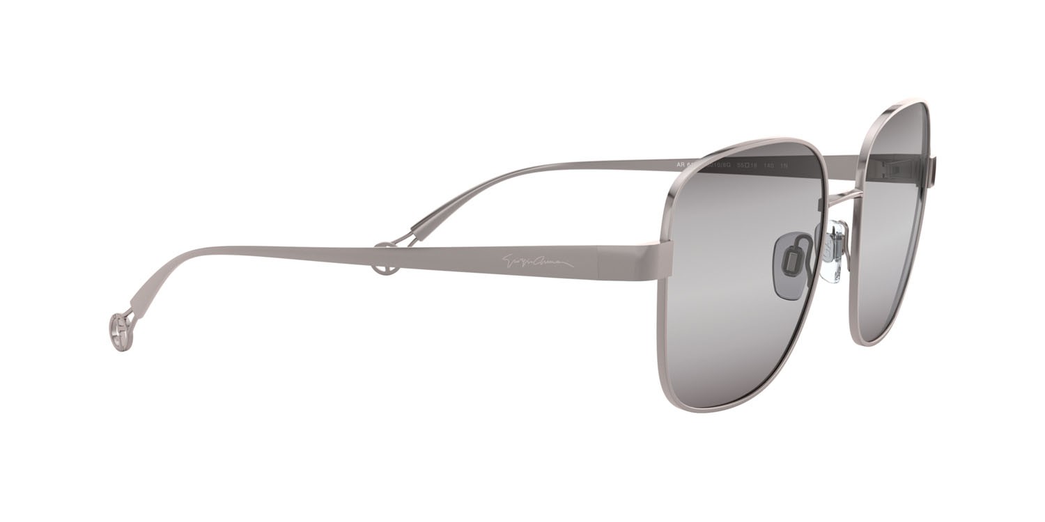 Sonnenbrillen Giorgio Armani AR 6106 (30108G) farbe gunmetal form quadratisch gläser sfumato grigio