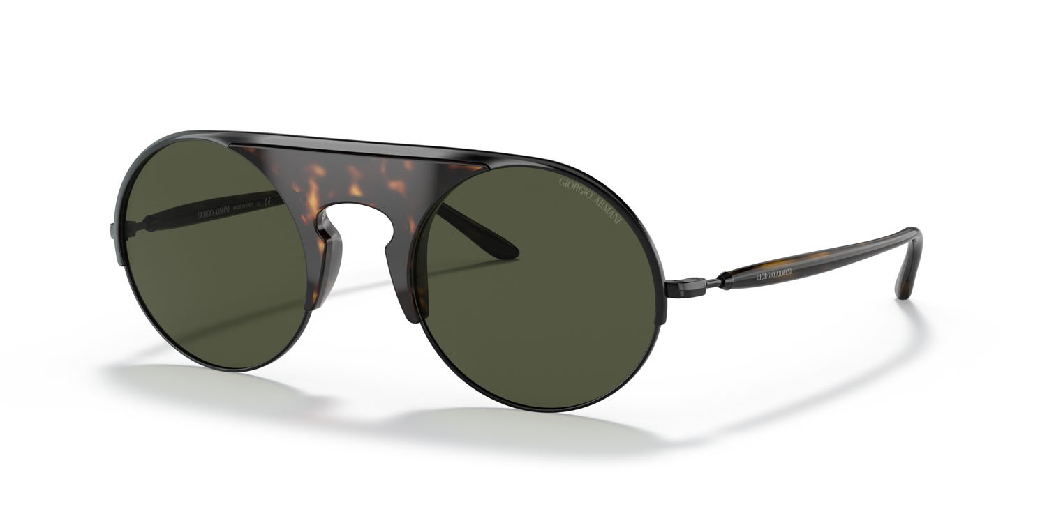 Sonnenbrillen Giorgio Armani AR 6128 (300131) farbe nero form rund gläser verde