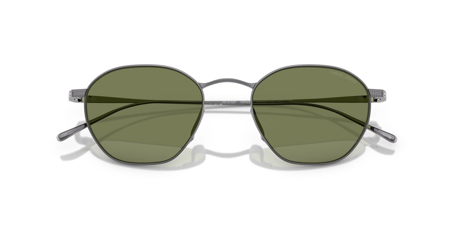 Sunglasses Giorgio Armani AR 6160T (33852A) color gunmetal shape square lenses verde