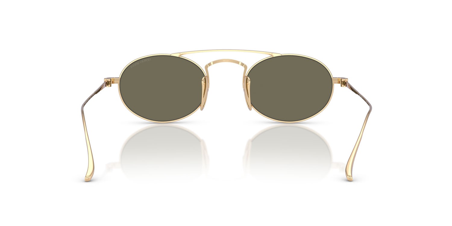 Sunglasses Giorgio Armani AR 6161T (30130W) color placcato oro pallido shape oval lenses clear mirror real yellow gold