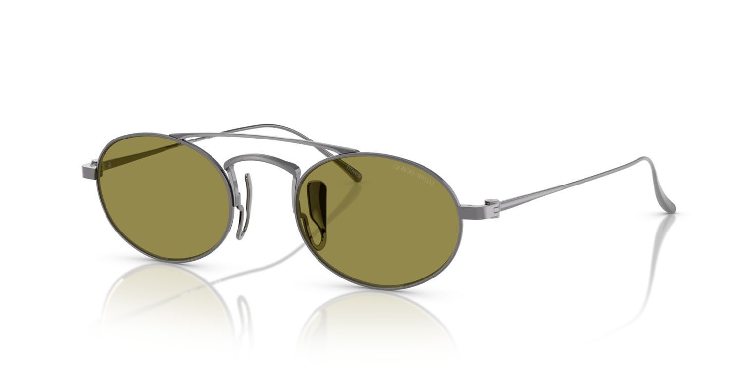 Sunglasses Giorgio Armani AR 6161T (3385/2) color gunmetal shape oval lenses verde