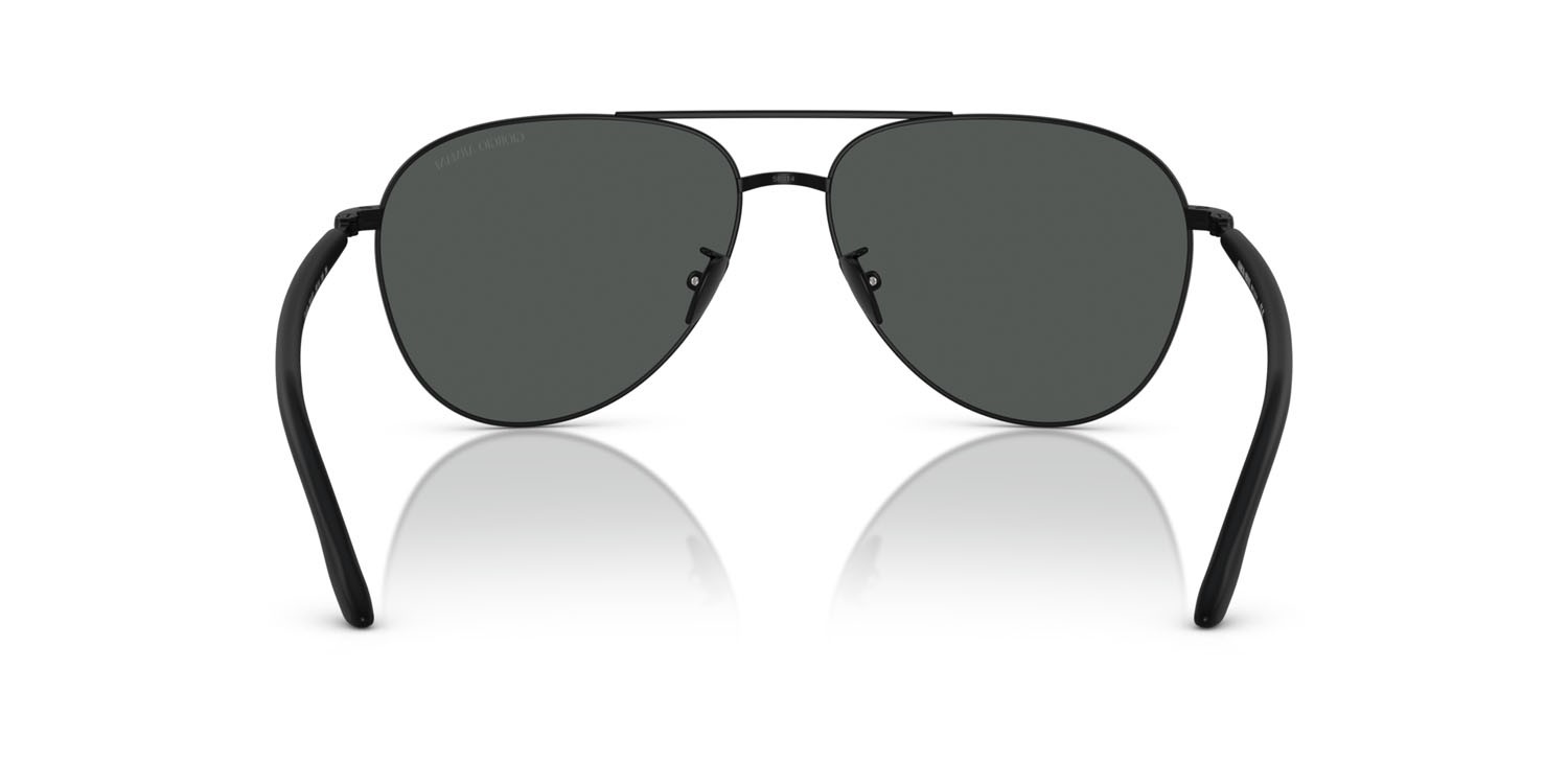 Sunglasses Giorgio Armani AR 6162 (300187) color nero opaco shape aviator lenses grigio scuro