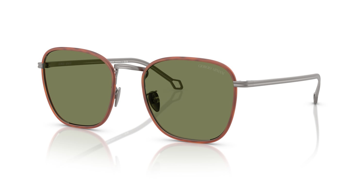 Sunglasses Giorgio Armani AR 6164J (30032A) color gunmetal opaco shape square lenses verde