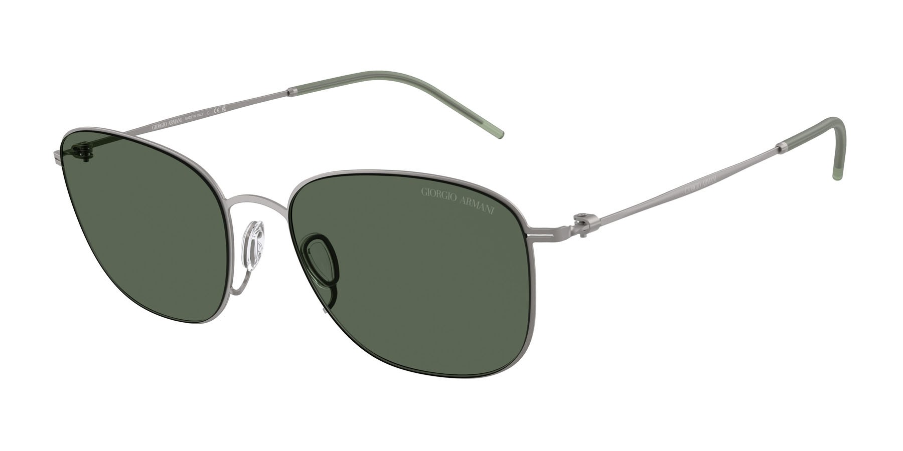 Sunglasses Giorgio Armani AR 6168 (300371) color gunmetal shape square lenses verde scuro