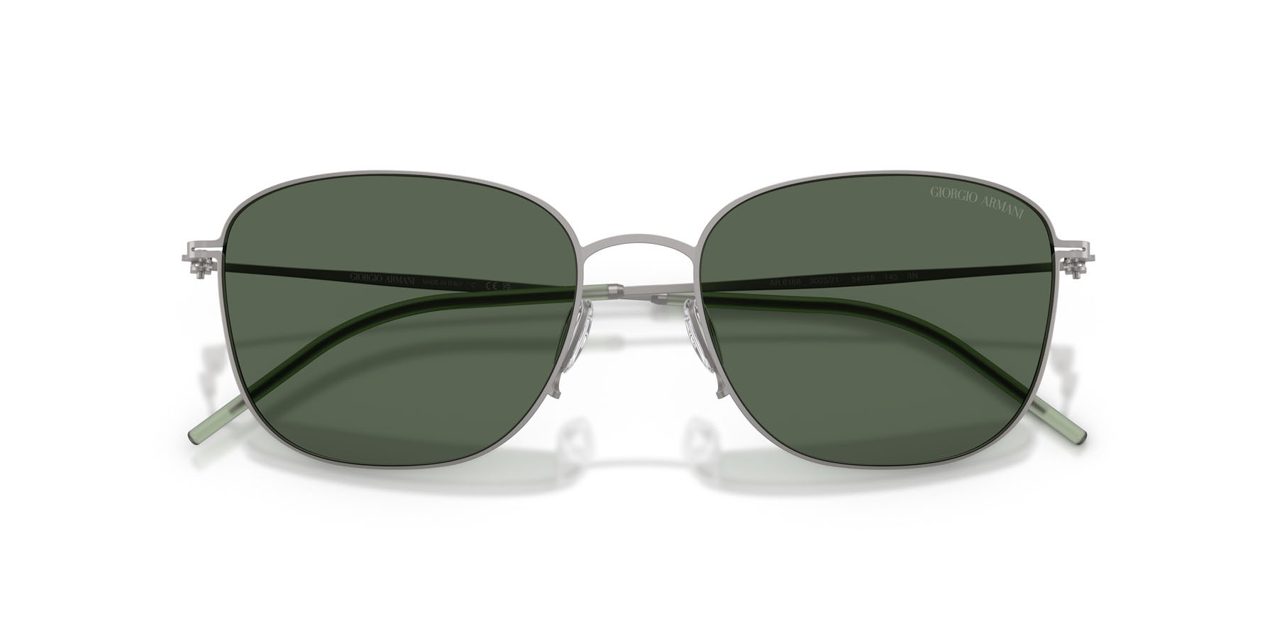 Sunglasses Giorgio Armani AR 6168 (300371) color gunmetal shape square lenses verde scuro