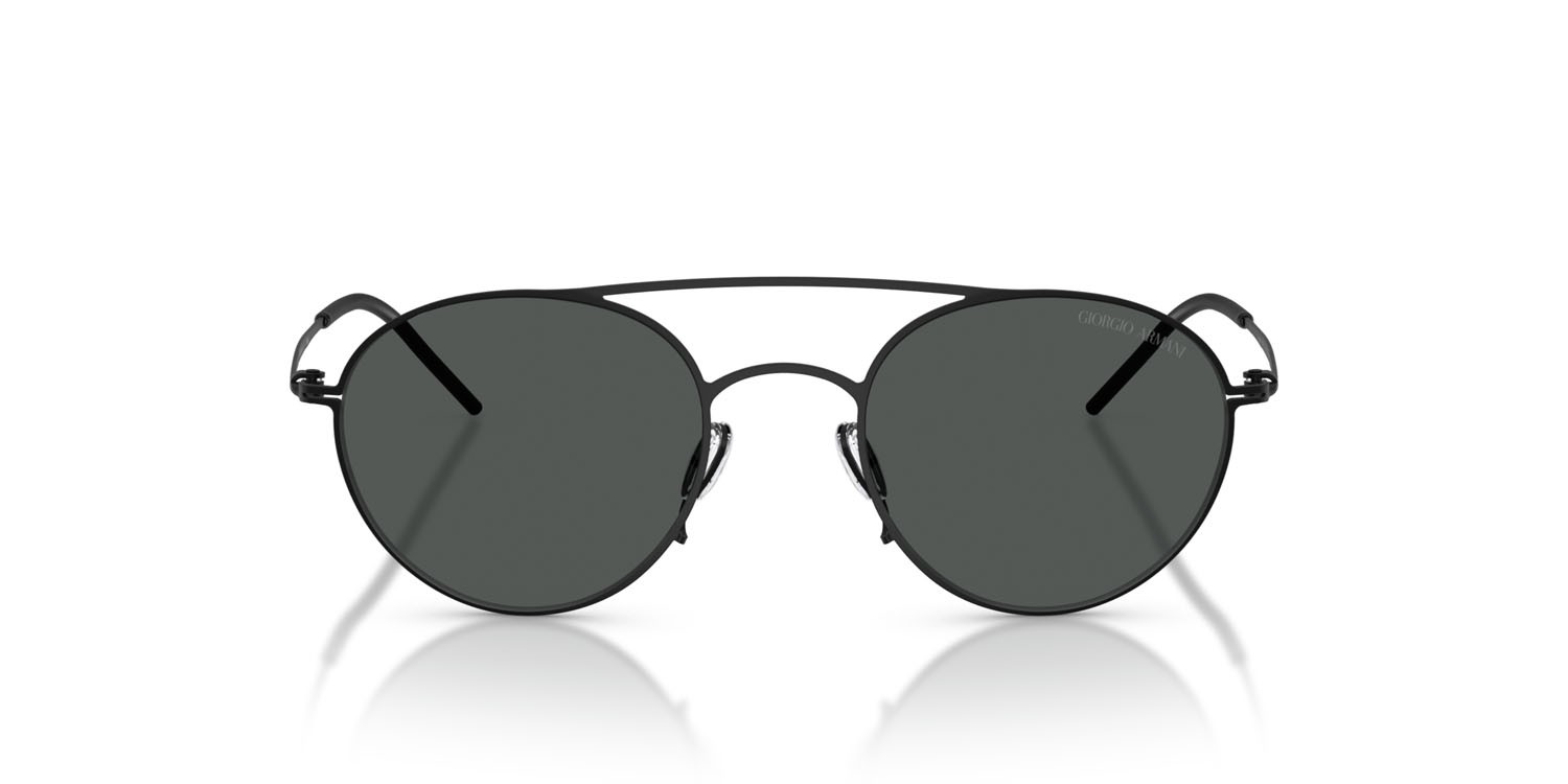 Sunglasses Giorgio Armani AR 6169 (300187) color nero opaco shape round lenses grigio scuro