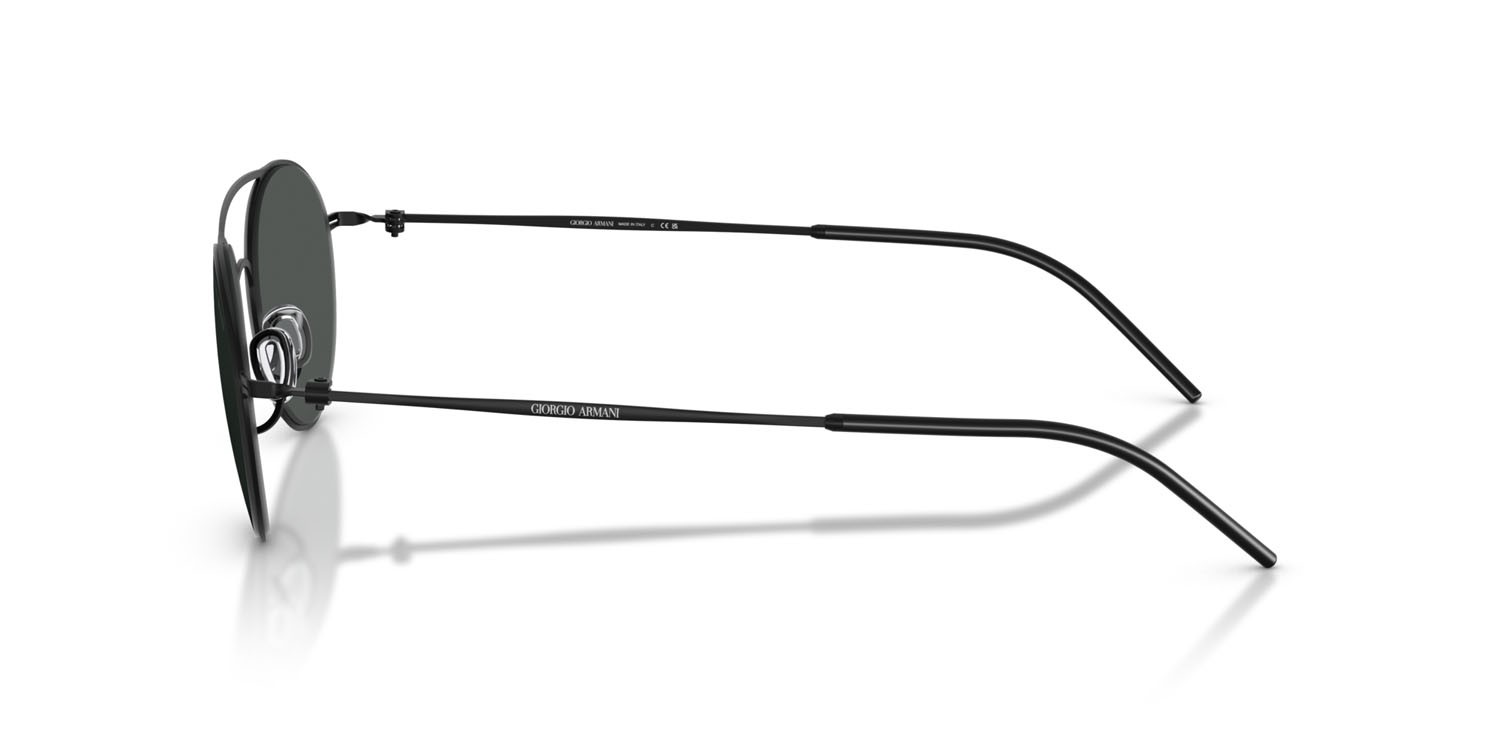 Sunglasses Giorgio Armani AR 6169 (300187) color nero opaco shape round lenses grigio scuro