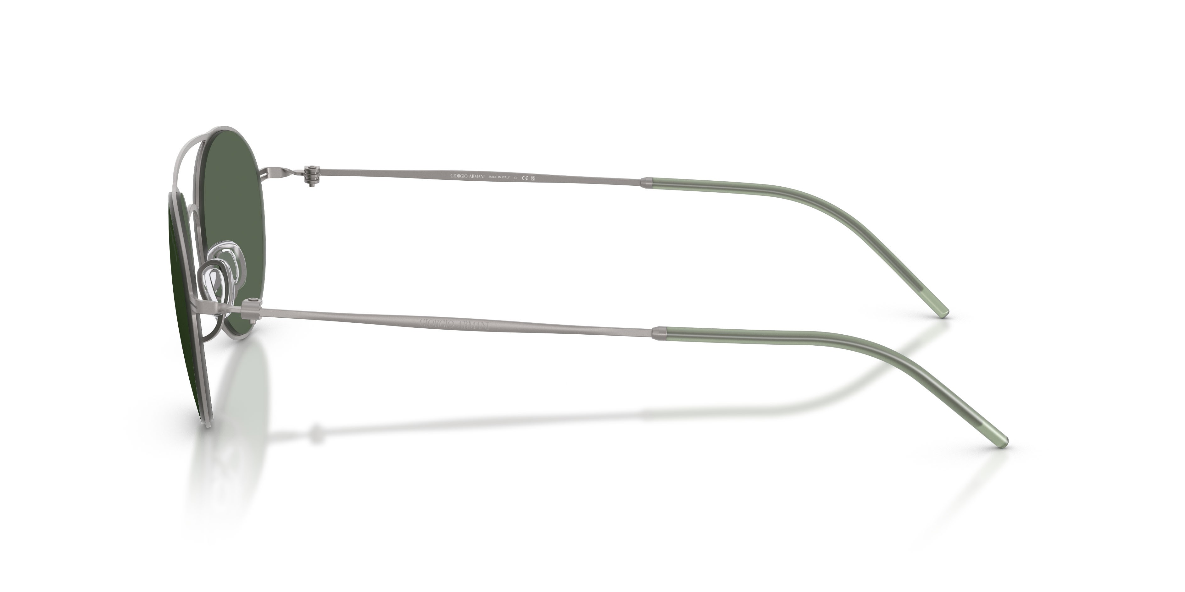 Sunglasses Giorgio Armani AR 6169 (300371) color gunmetal opaco shape round lenses verde scuro