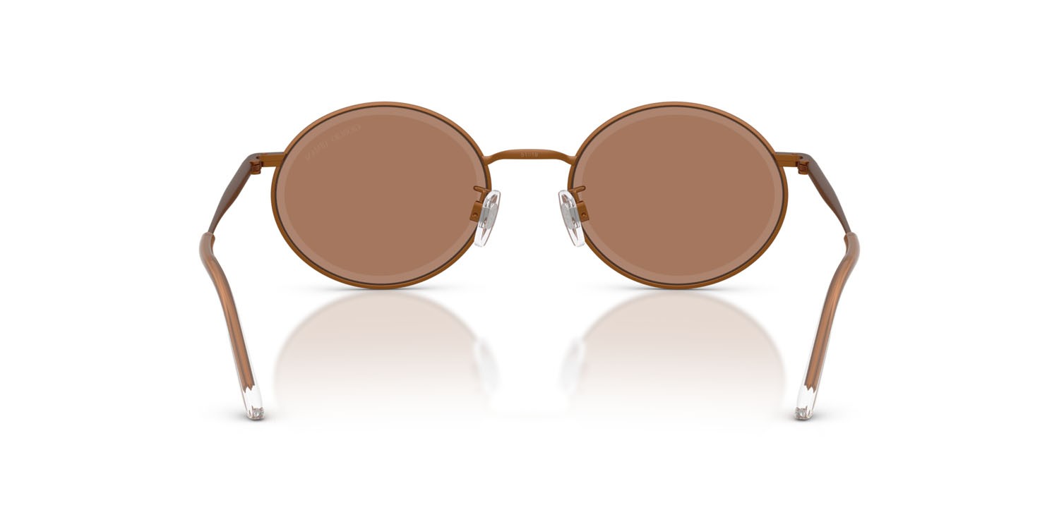 Sunglasses Giorgio Armani AR 6170 (320173) color bronzo opaco shape oval lenses marrone
