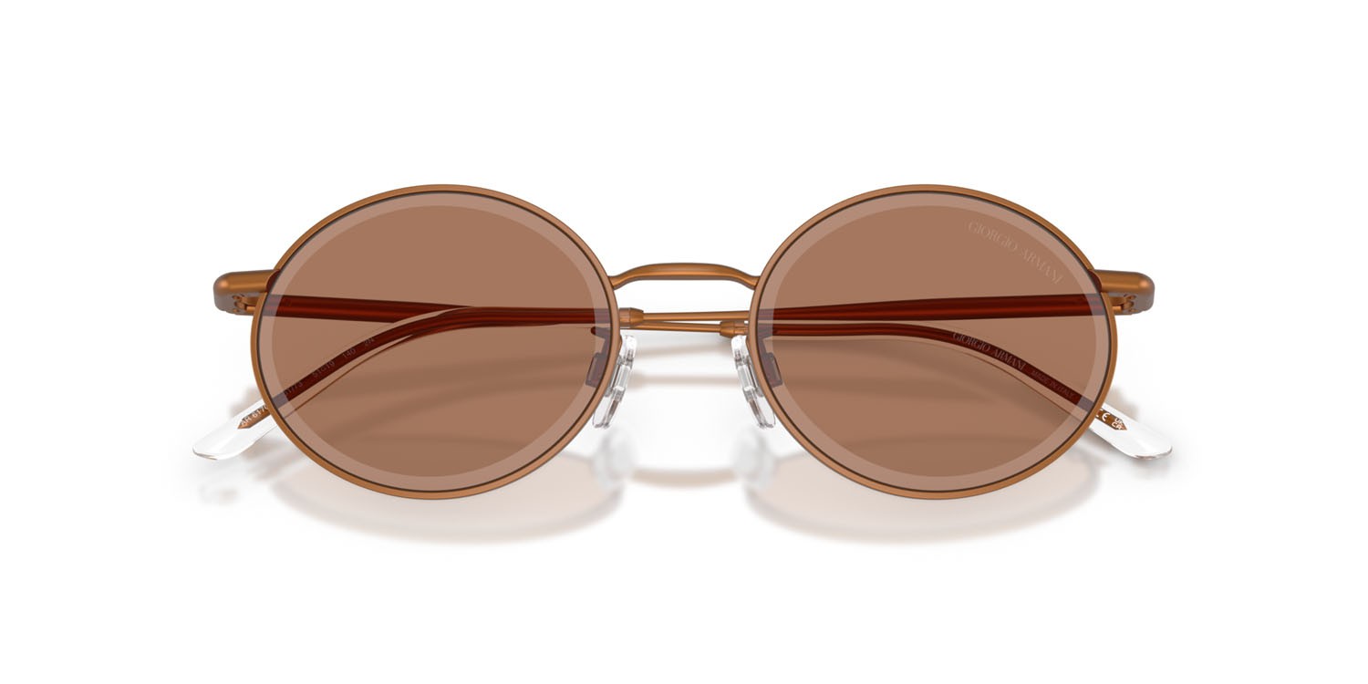 Sunglasses Giorgio Armani AR 6170 (320173) color bronzo opaco shape oval lenses marrone