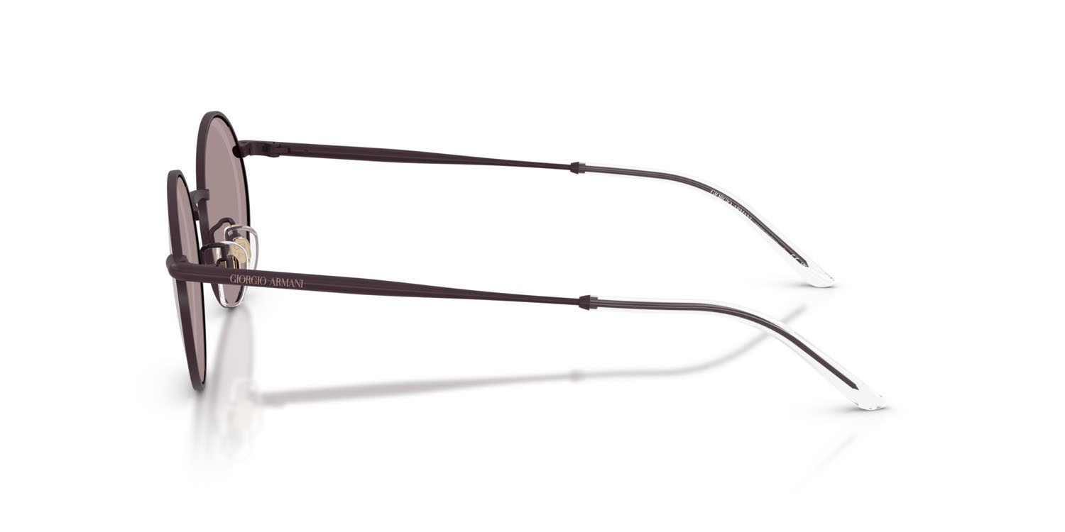 Sunglasses Giorgio Armani AR 6170 (3393AK) color violetto opaco shape oval lenses violetto a specchio/flash argento