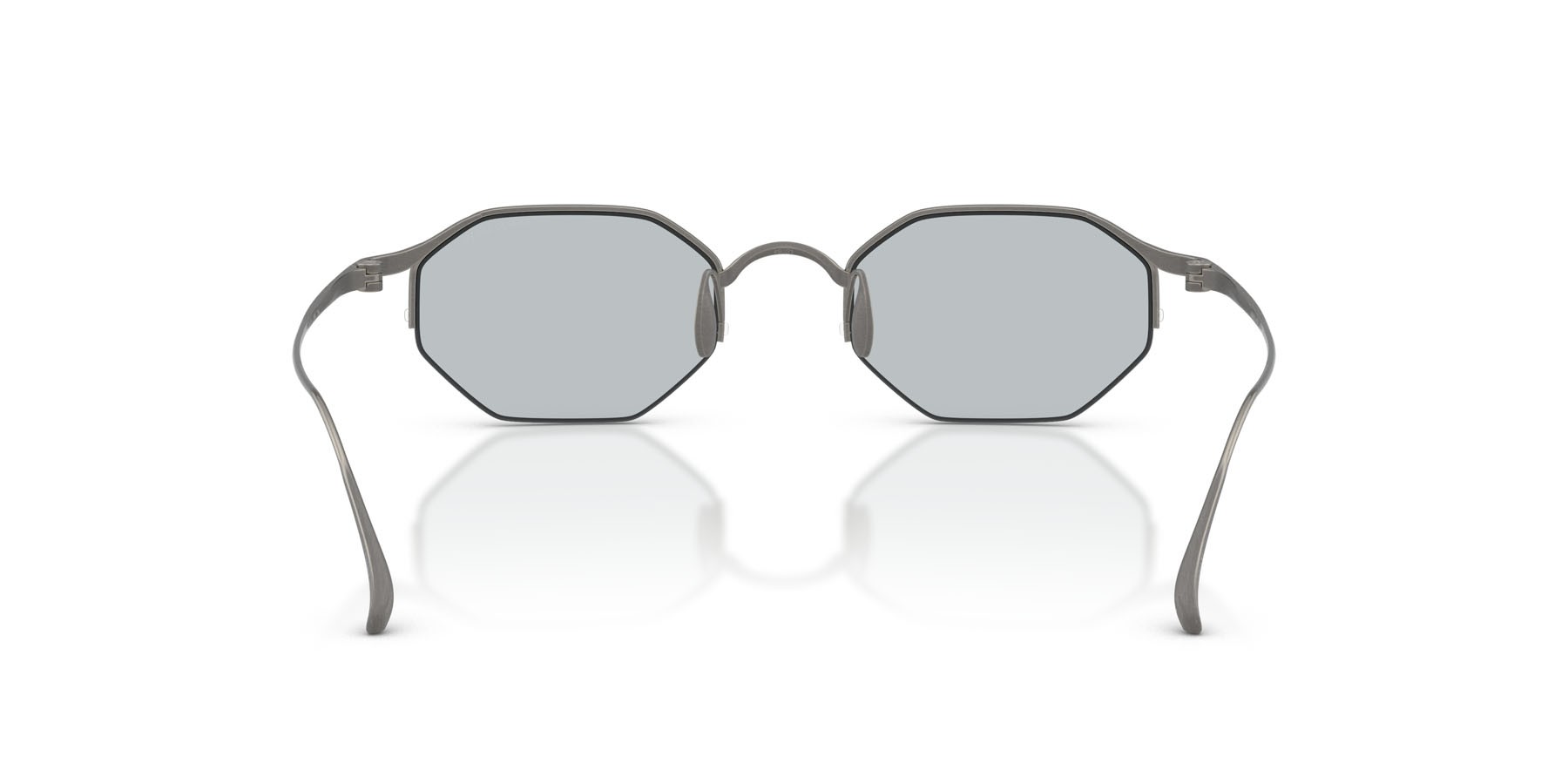 Sunglasses Giorgio Armani AR 6171T (3356/1) color gunmetal opaco shape rectangle lenses grigio chiaro