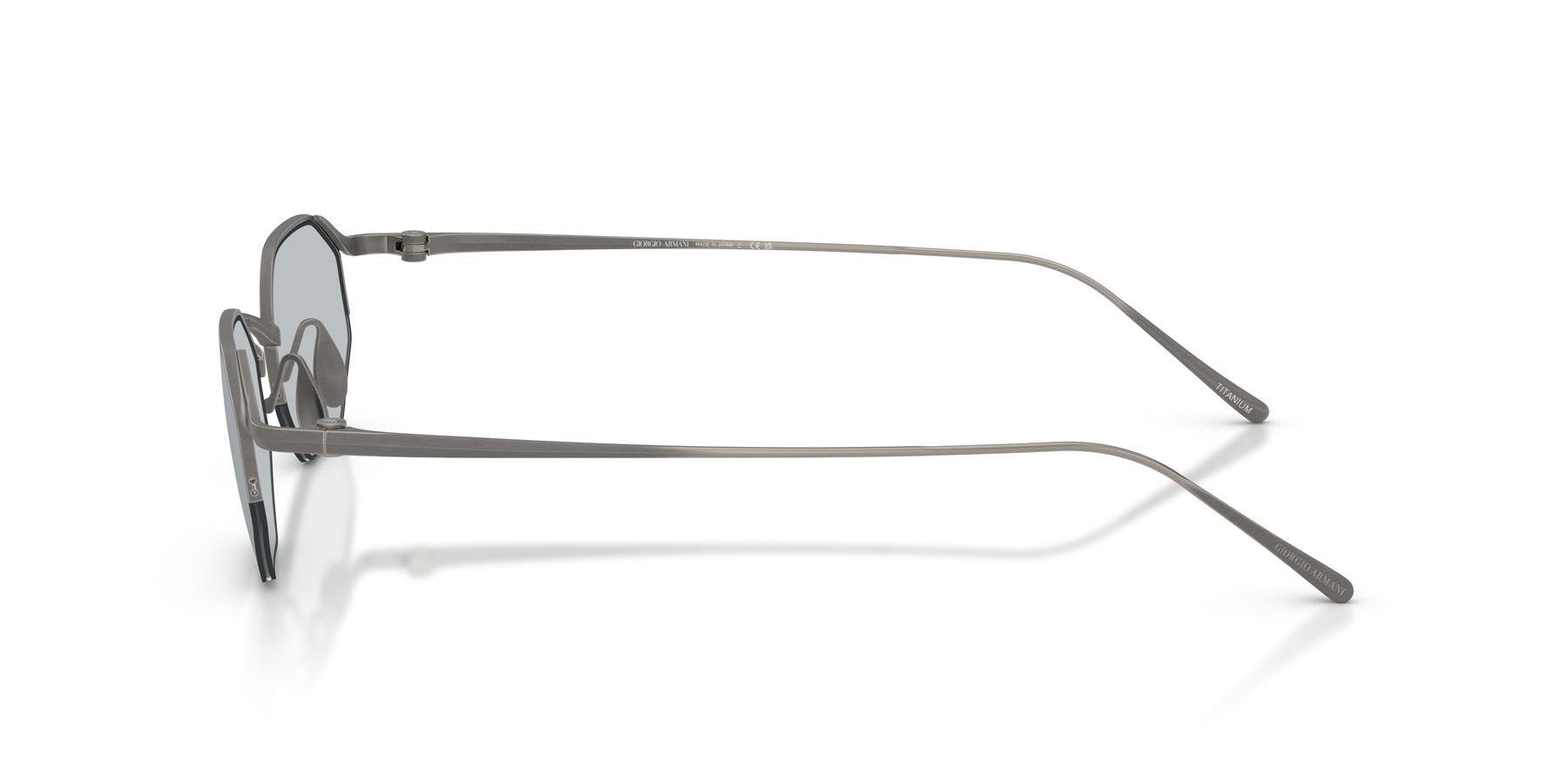 Sunglasses Giorgio Armani AR 6171T (3356/1) color gunmetal opaco shape rectangle lenses grigio chiaro