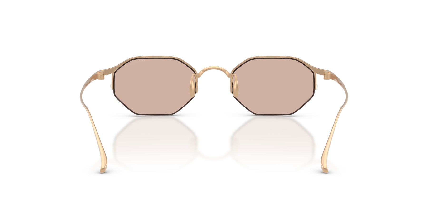 Occhiali da sole Giorgio Armani AR 6171T (341173) colore oro opaco forma rettangolare lenti marrone chiaro