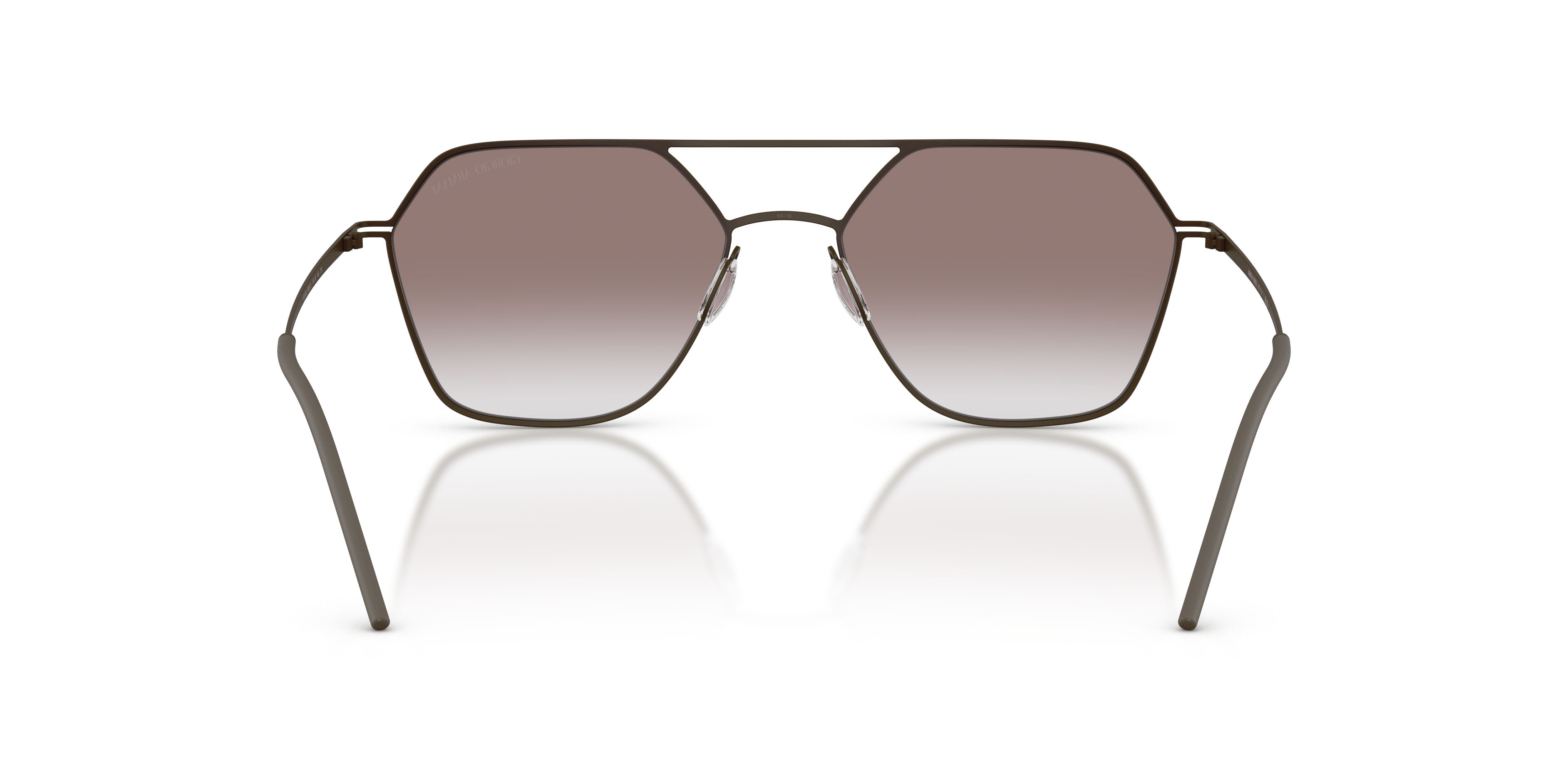 Occhiali da sole Giorgio Armani AR 6185 (343813) colore marrone opaco forma quadrato lenti marrone sfumato