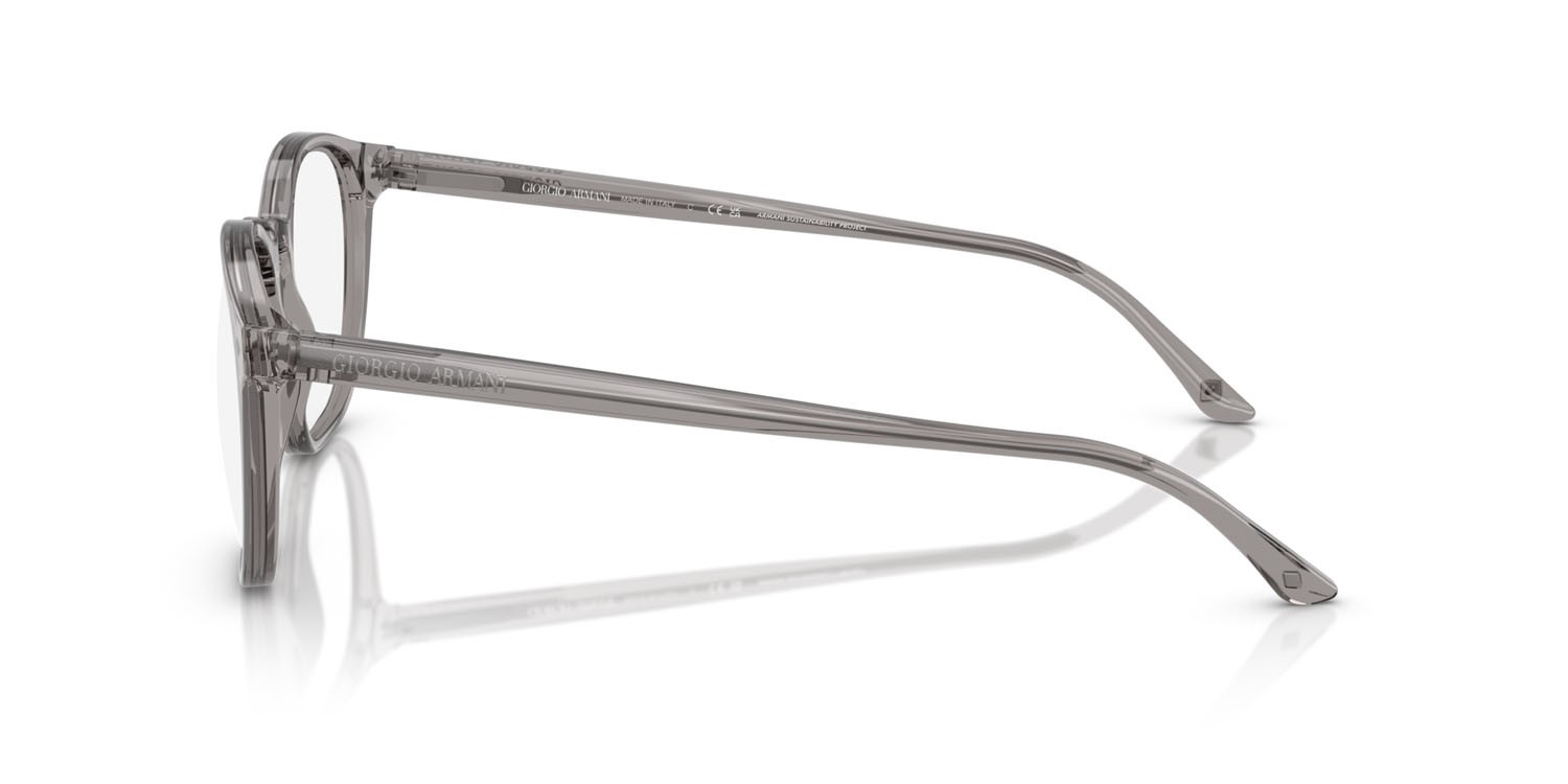 Eyeglasses Giorgio Armani AR 7074 (6070) color grigio trasparente shape pantos lenses lente demo