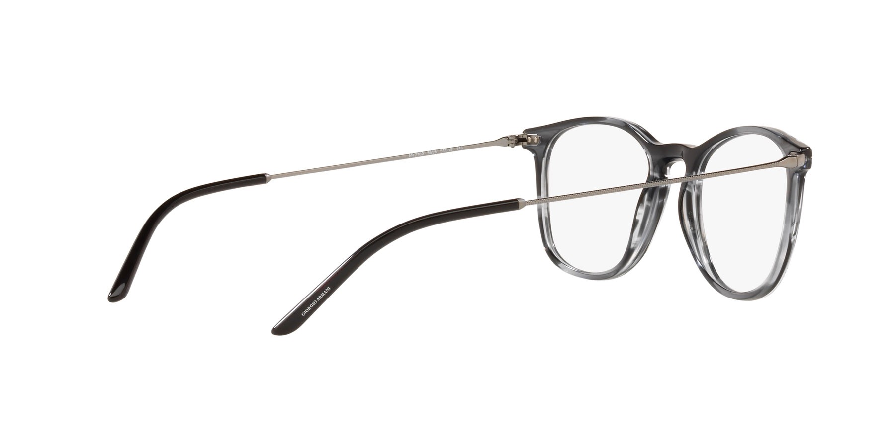 Brillen Giorgio Armani AR 7160 (5595) farbe striato grigio form pantos gläser lente demo