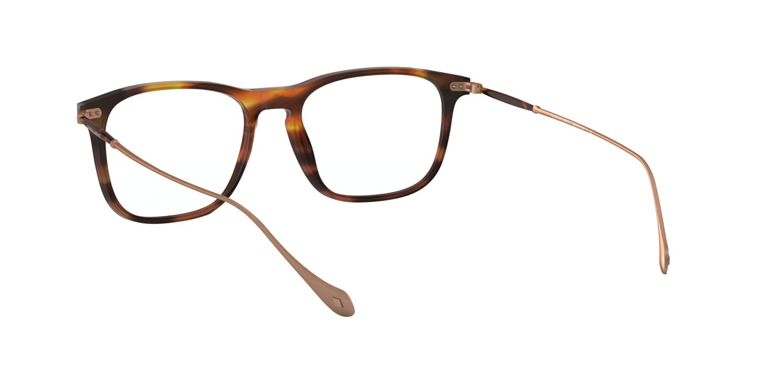 Brillen Giorgio Armani AR 7174 (5776) farbe striato marrone form rechteckig gläser lente demo