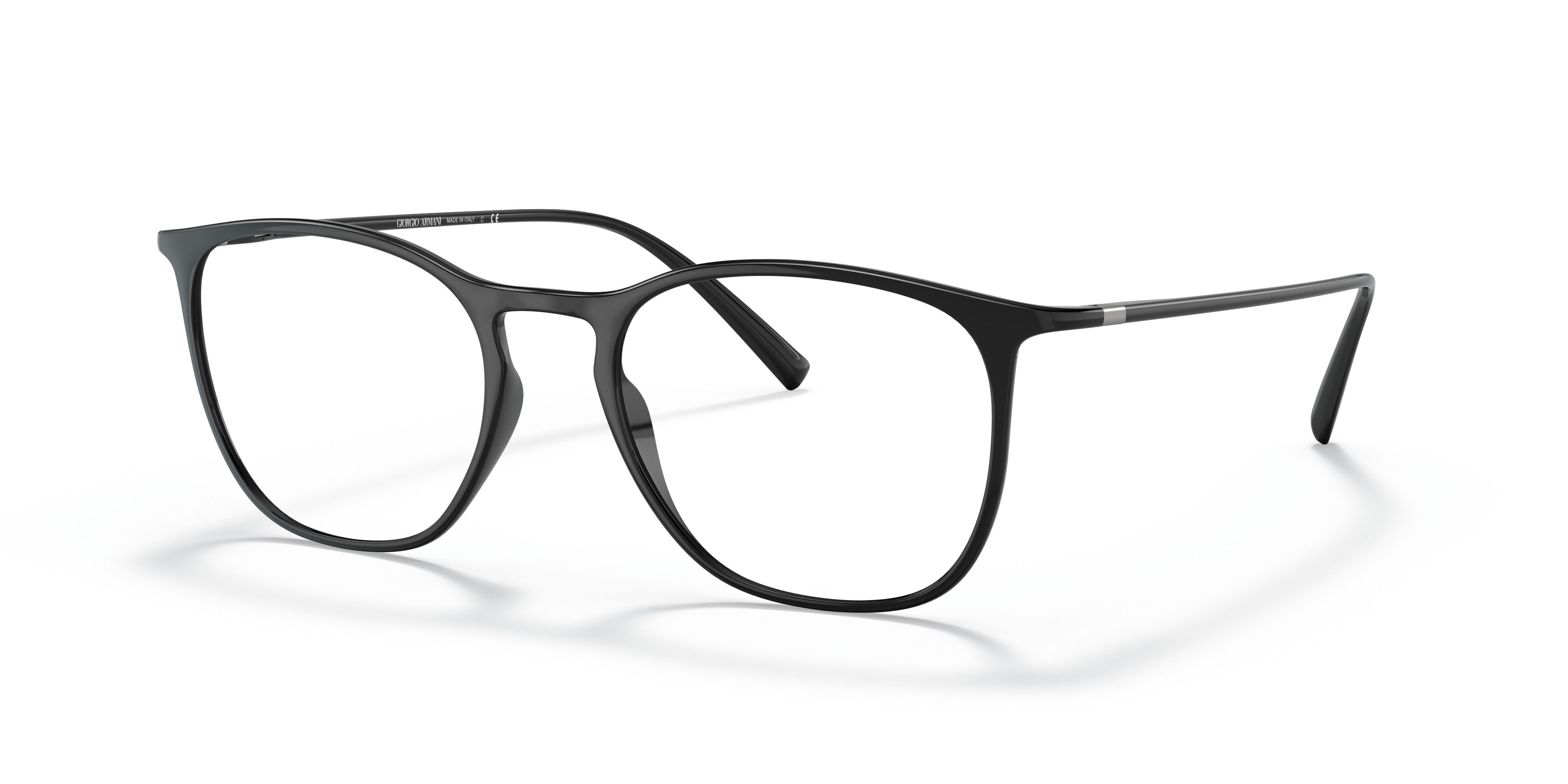Occhiali da vista Giorgio Armani AR 7202 (5001) colore nero forma quadrato lenti lente demo
