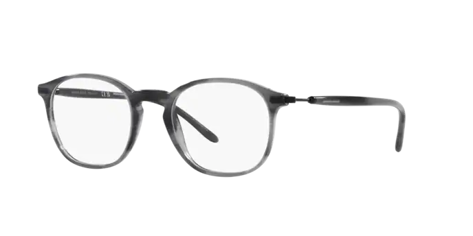 Brillen Giorgio Armani AR 7213 (5877) farbe striato grigio form pantos gläser lente demo