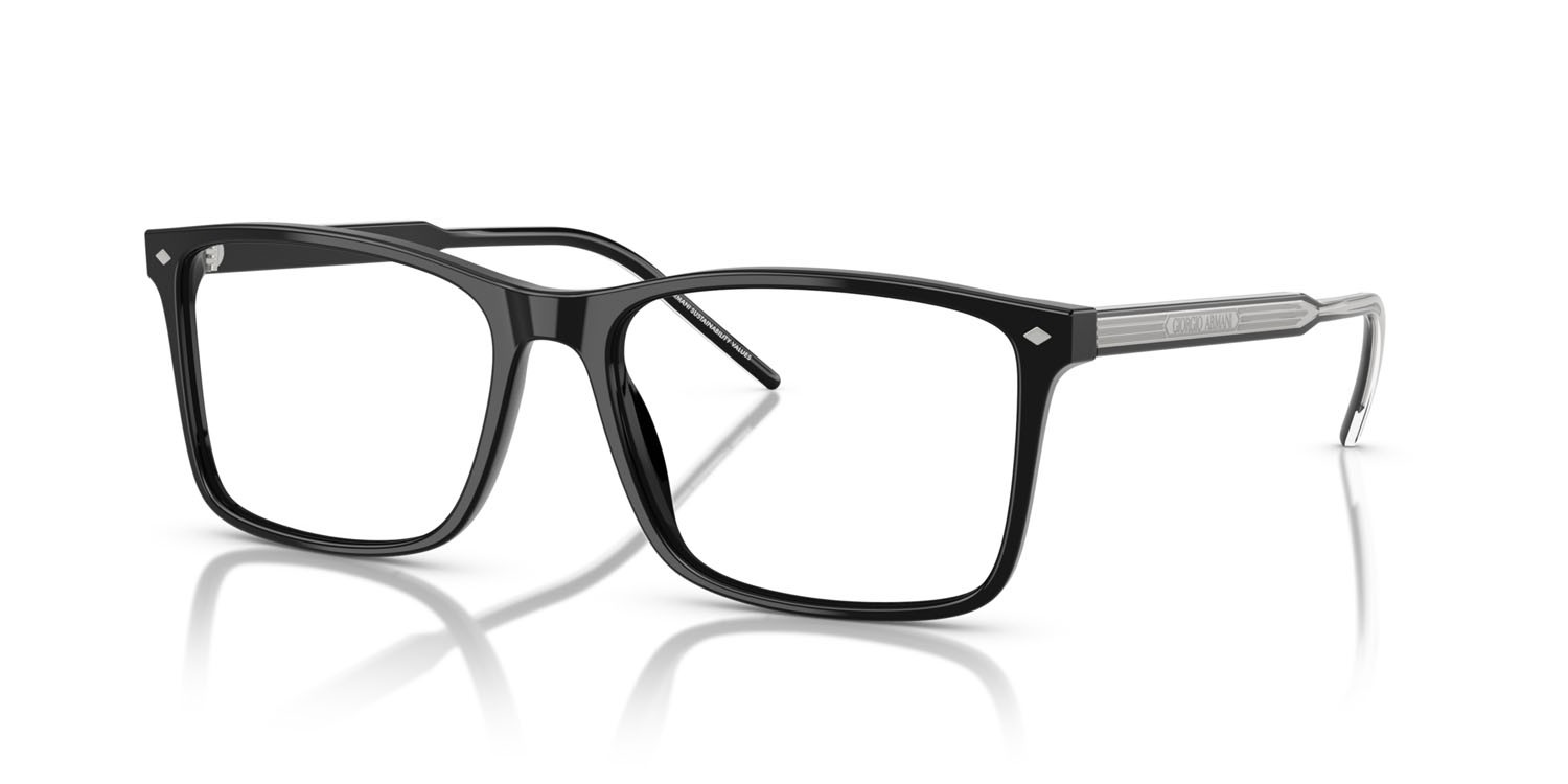 Occhiali da vista Giorgio Armani AR 7258 (5875) colore nero forma rettangolare lenti lente demo