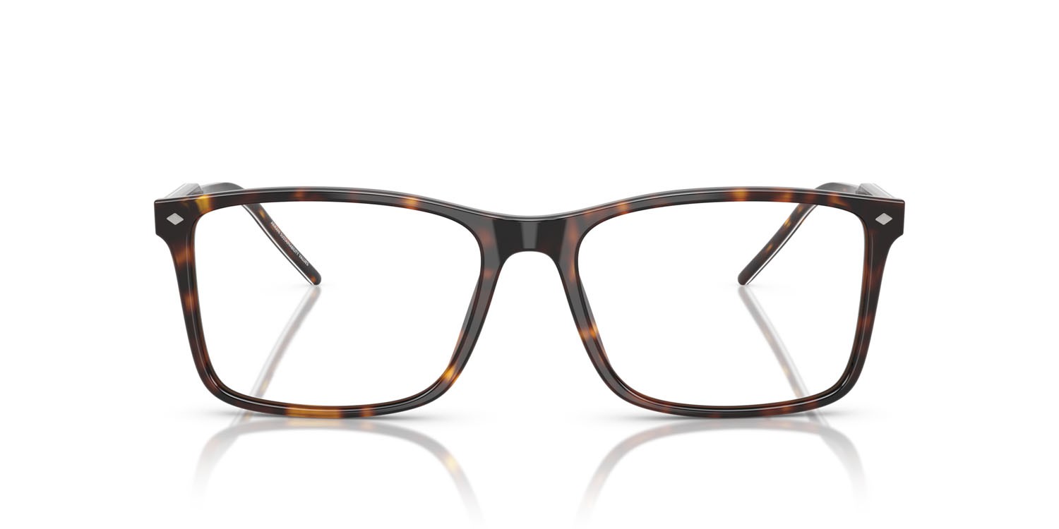 Occhiali da vista Giorgio Armani AR 7258 (5879) colore havana forma rettangolare lenti lente demo