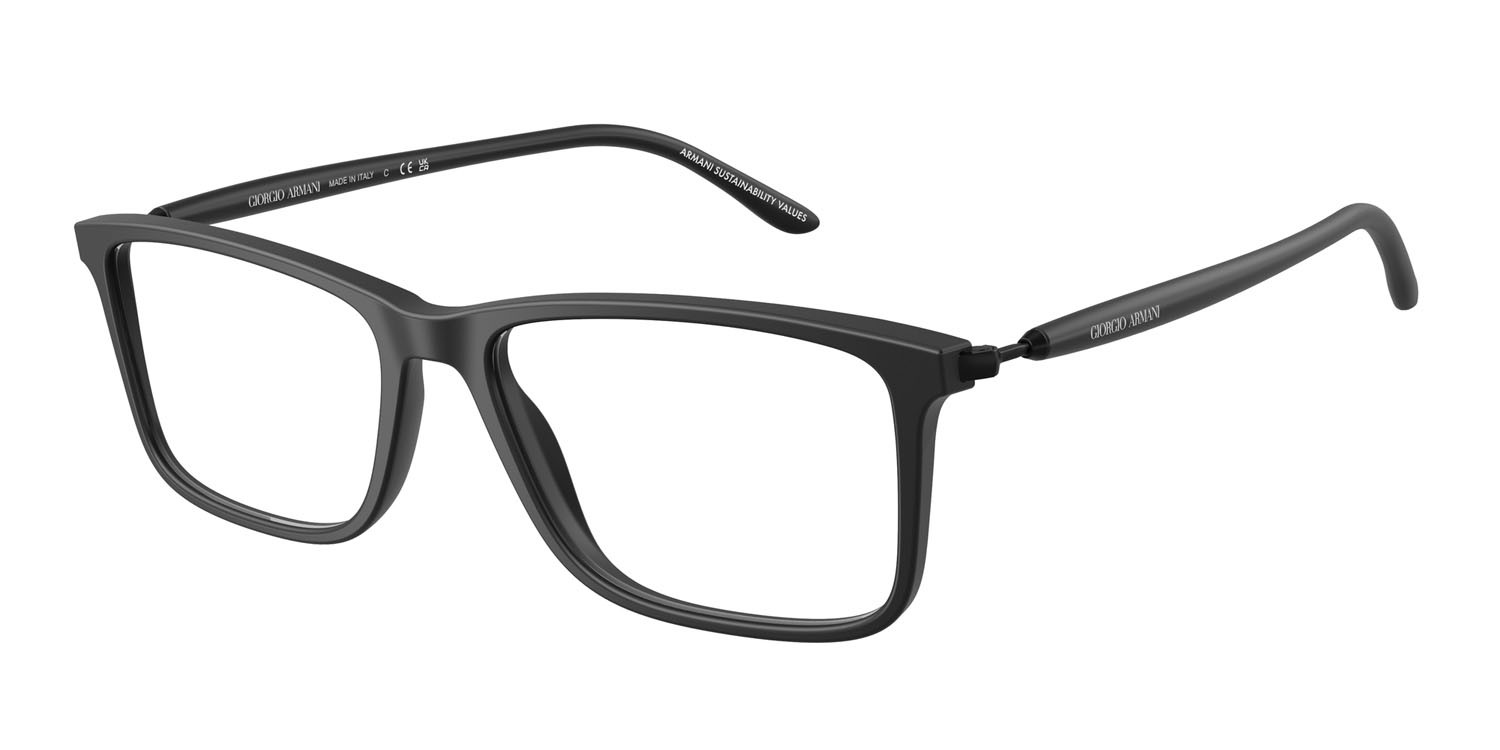 Eyeglasses Giorgio Armani AR 7261 (5875) color nero opaco shape rectangle lenses lente demo
