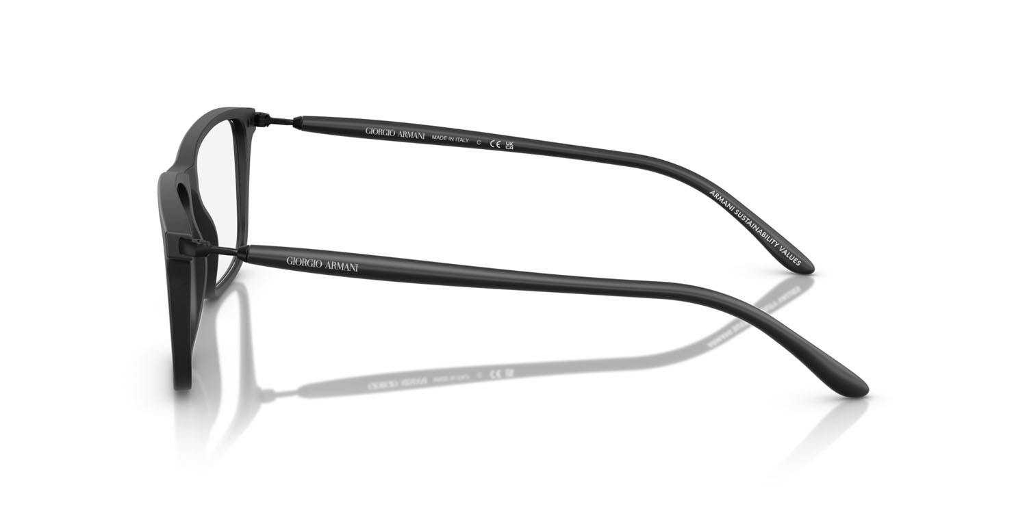 Eyeglasses Giorgio Armani AR 7261 (5875) color nero opaco shape rectangle lenses lente demo