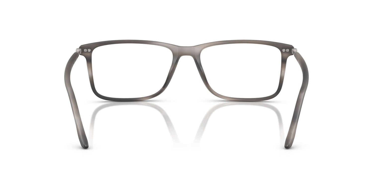 Eyeglasses Giorgio Armani AR 7261 (6166) color grigio opaco a righe shape rectangle lenses lente demo