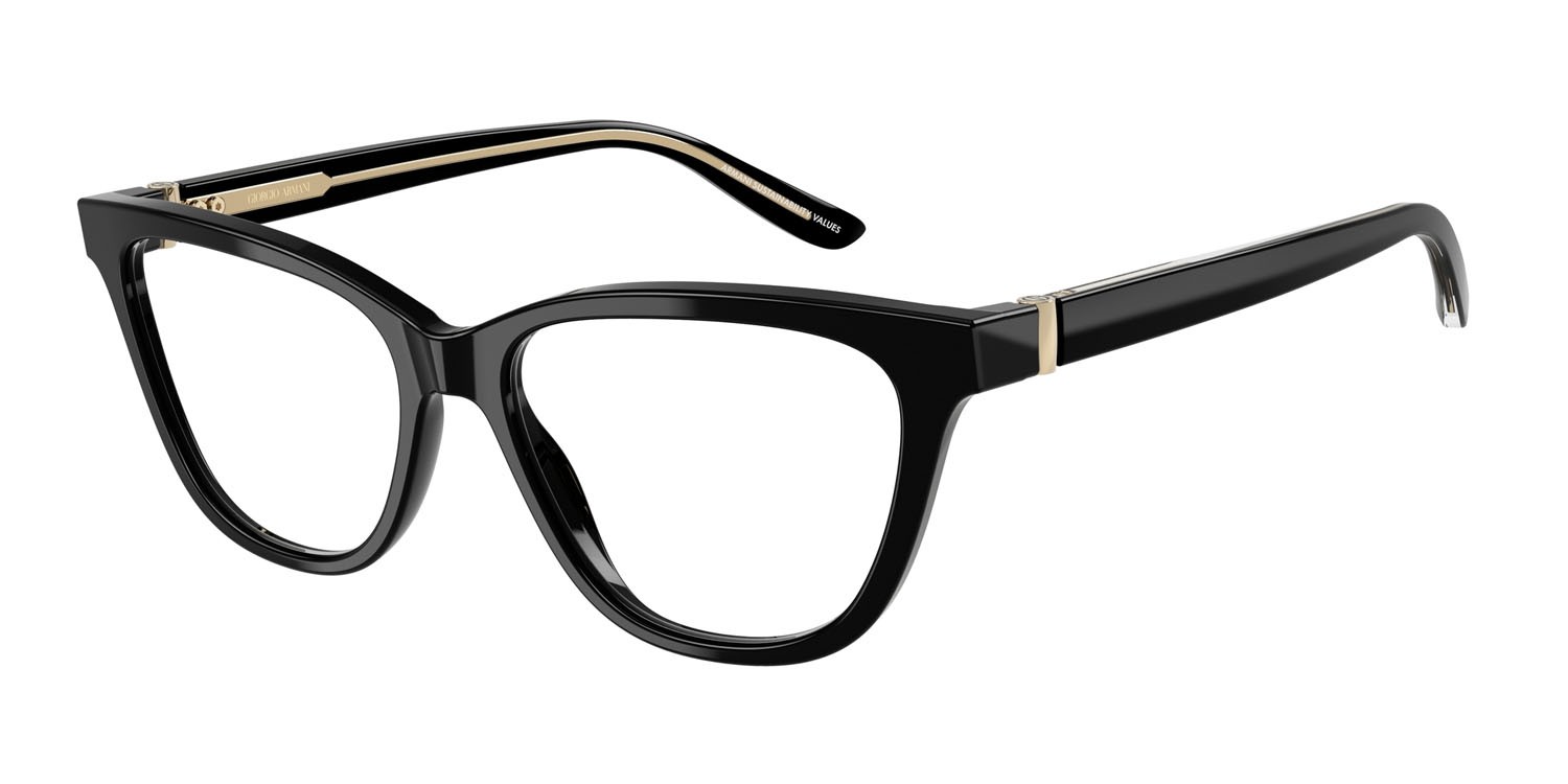 Occhiali da vista Giorgio Armani AR 7263 (5875) colore nero forma cat eye lenti lente demo