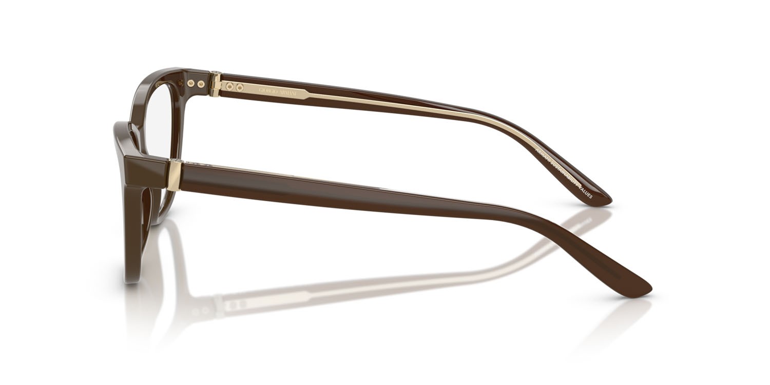 Occhiali da vista Giorgio Armani AR 7263 (5957) colore marrone forma cat eye lenti lente demo