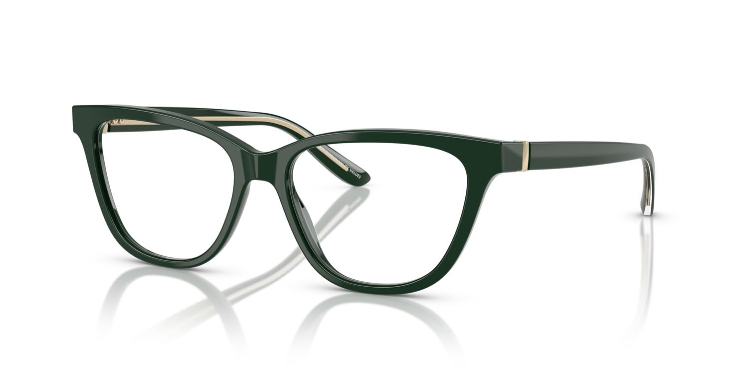 Occhiali da vista Giorgio Armani AR 7263 (6173) colore verde forma cat eye lenti lente demo