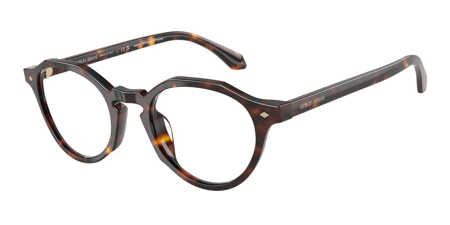 Eyeglasses Giorgio Armani AR 7264U (5879) color havana shape pantos lenses lente demo